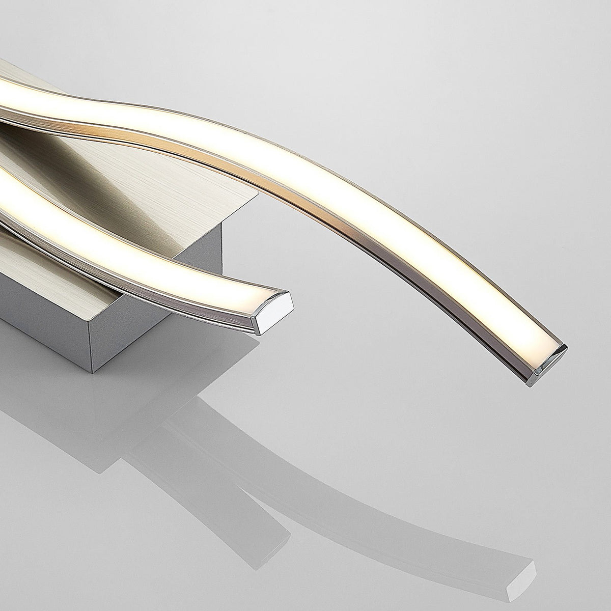 Lindby LED-Wandleuchte Safia in Wellenform Wandleuchte Lampe Leuchte Alumin599 - 4251096537185