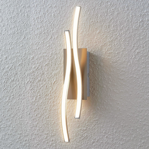 B-Ware Lindby Led Wandleuchte Safia In Wellenform Wandleuchte Lampe Leuchte Alumin599
