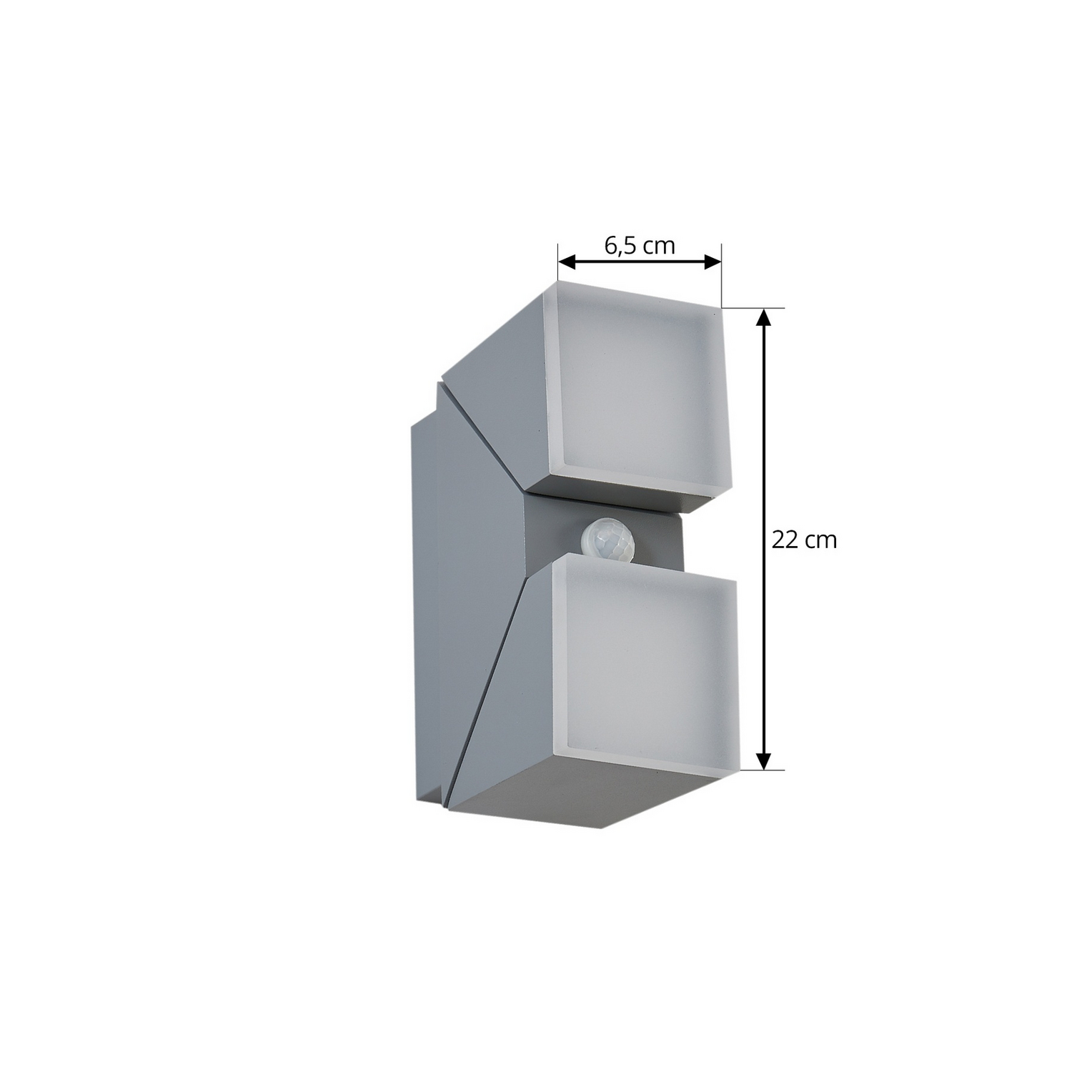 B-Ware Lindby Wandleuchte Wandlampe Led Sensor Außenleuchte Grau Bewegungssensor Ip54
