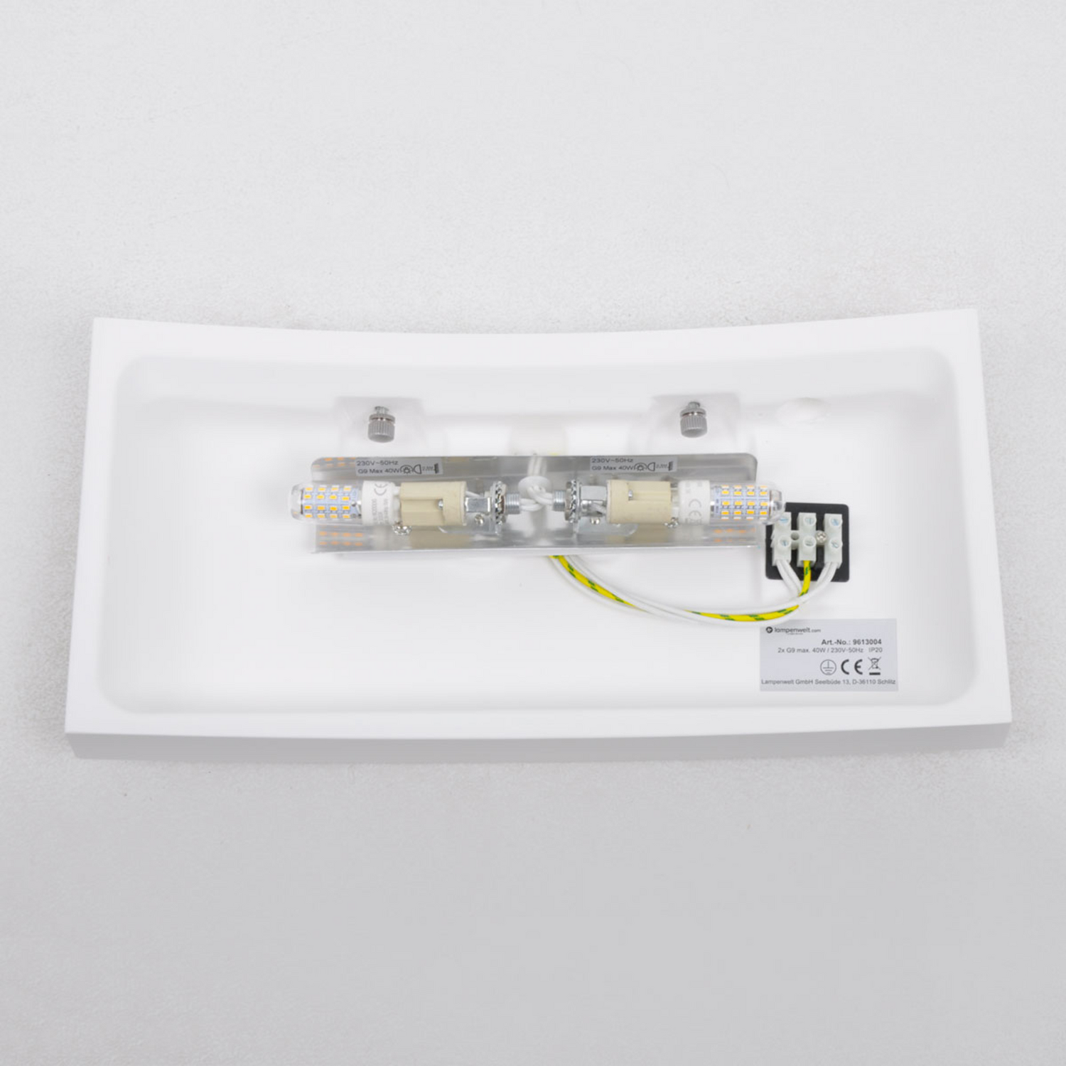 B-Ware Lindby Wandleuchte Leander Wandlampe Wandlicht Lampe Leuchte G9 Weiß Bemalbar