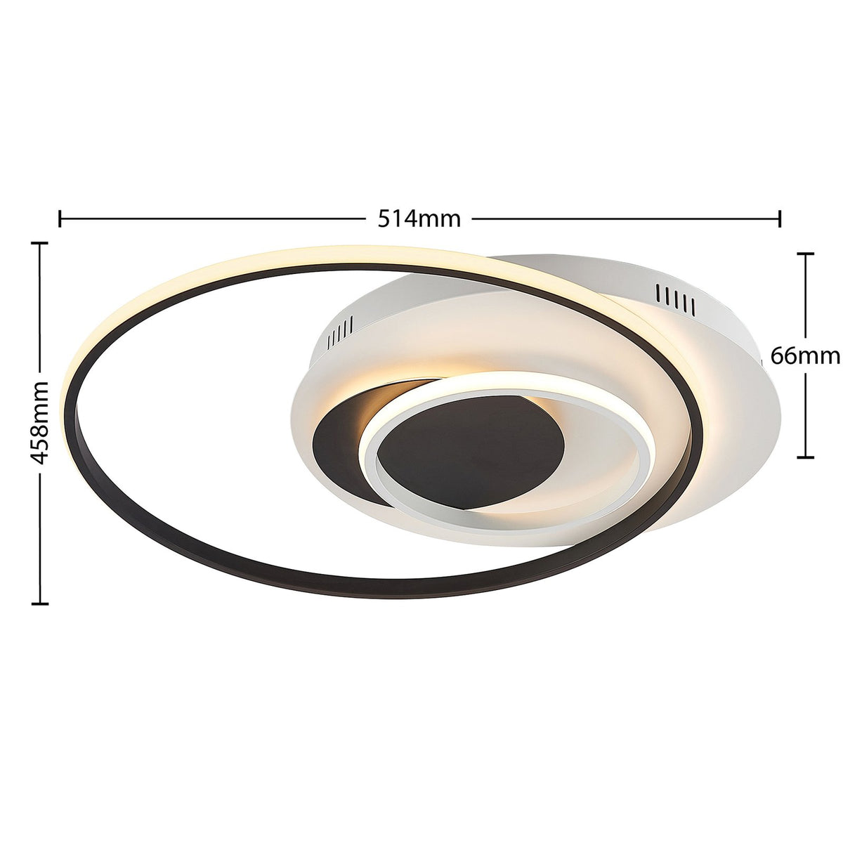 Lindby Deckenleuchte Lampe LED Limara Schwarz rund dimmbar inklusive Leuchtmitte - 4251096599213