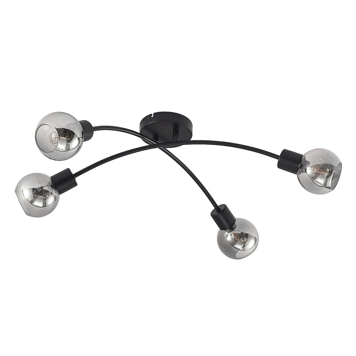 B-Ware Lindby Lioma Deckenleuchte Hängeleuchte Deckenlampe Lampe 4 Flammig E14 Schwarz