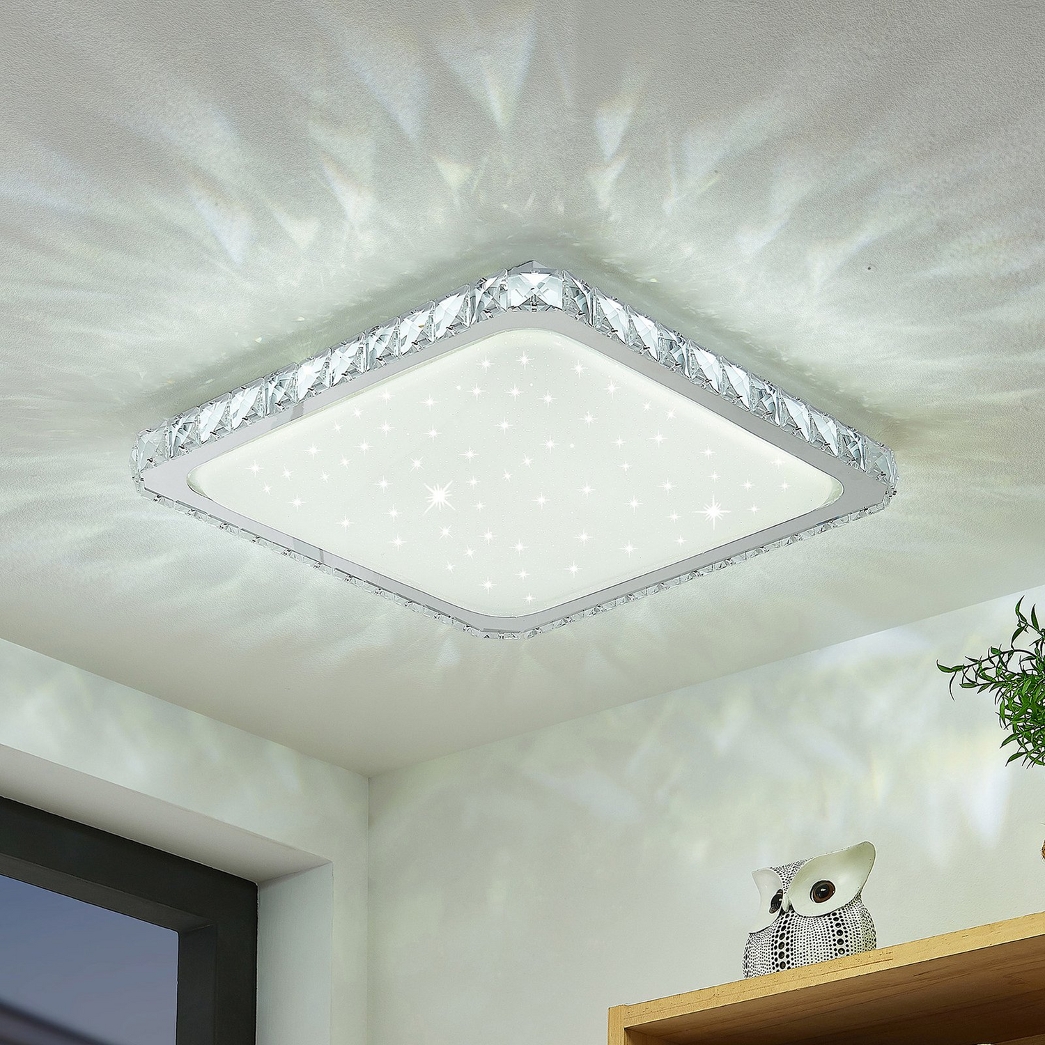 Plafonnier LED Lindby Lorand de qualité B, lampe de salon, 30 W W565 