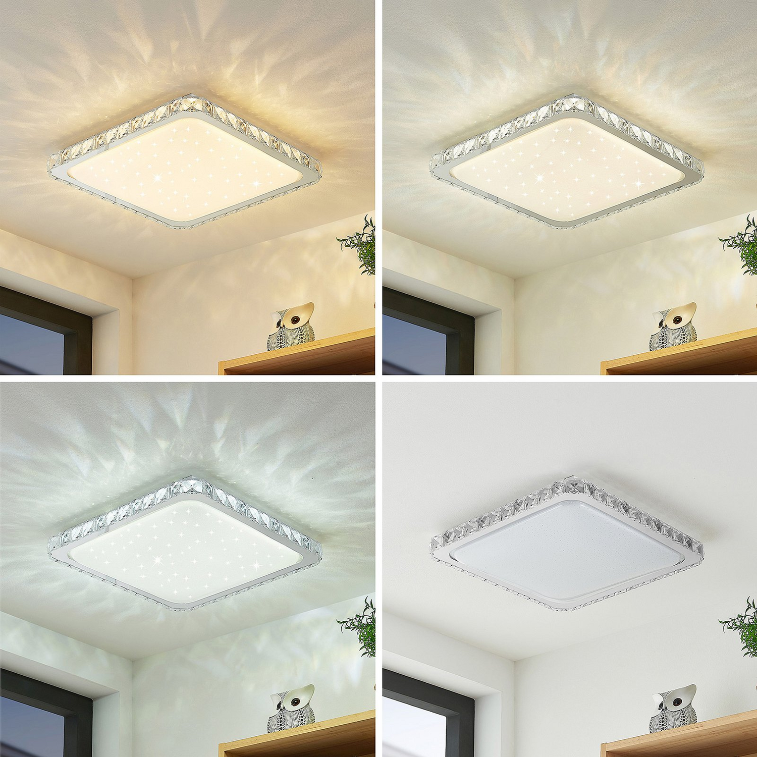 Plafonnier LED Lindby Lorand de qualité B, lampe de salon, 30 W W565 