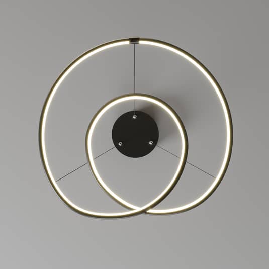 Lindby Lucy LED-Hängeleuchte Hängeleuchte Deckenlampe Deckenlampe schwarz 45 cm - 4251096563757