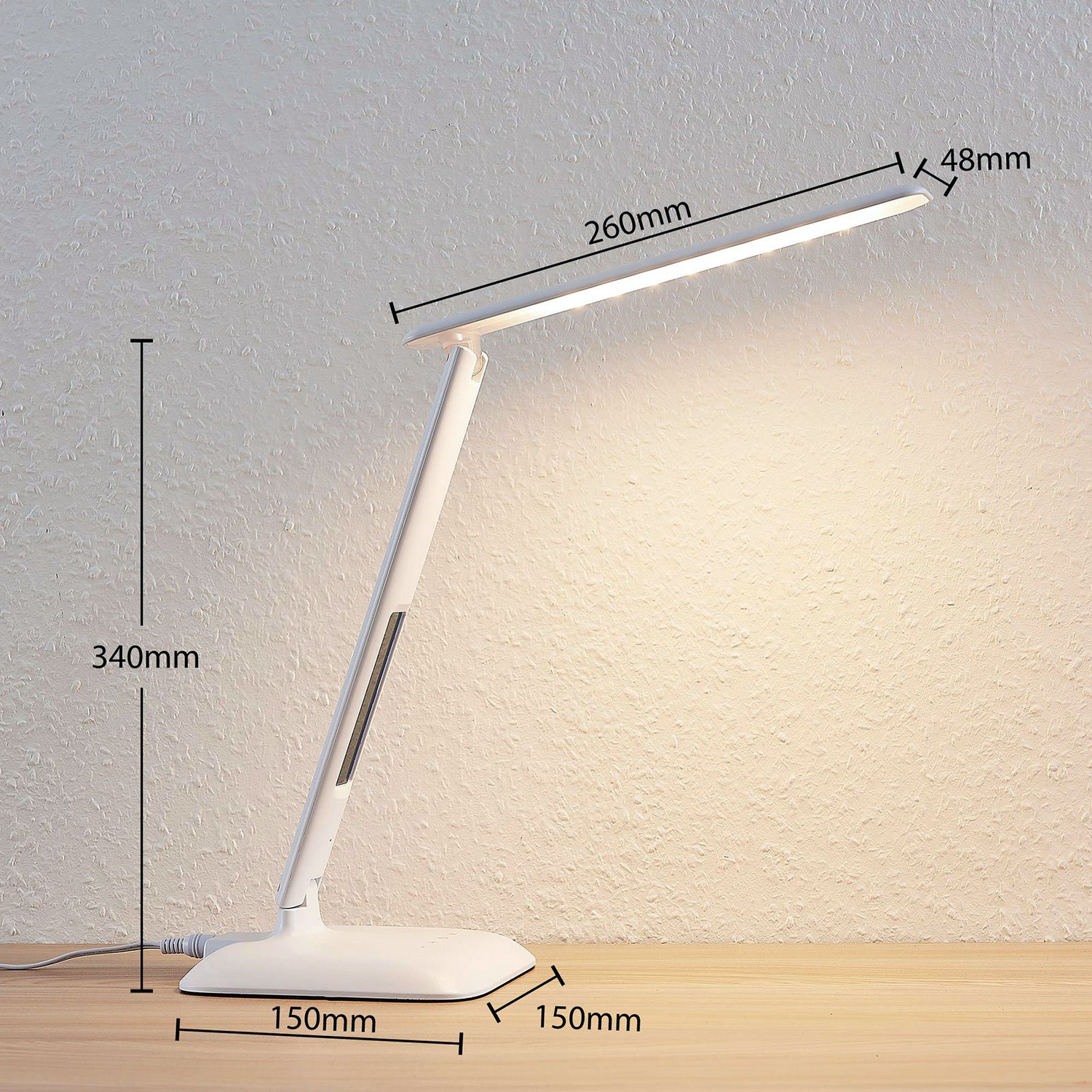 B-Ware Lindby Ludmilla Led Tischlampe Display Schreibtischlampe Bürotischleuchte Weiß - 4251096559361