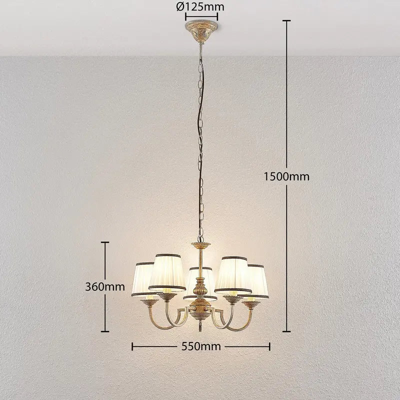 B-Ware Lindby Lumiel Kronleuchter Fünfflammig Lampe Leuchte Deckenleuchte Deckenlampe