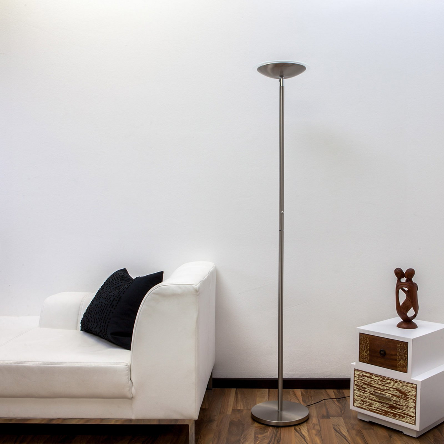 B-Ware Lindby Stehlampe Stehleuchte Led Malea Nickelfarben Dimmbar Lichtspender Touc131