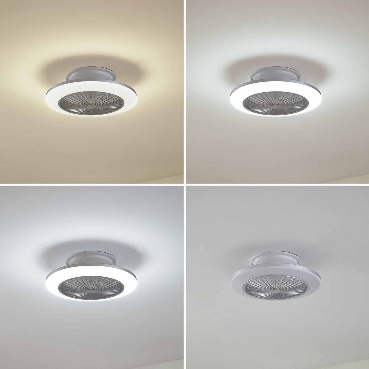 B-Ware Lindby Deckenventilator Ventilator Led Mamuti Silber Fernbedienung Lichtfarbe 55