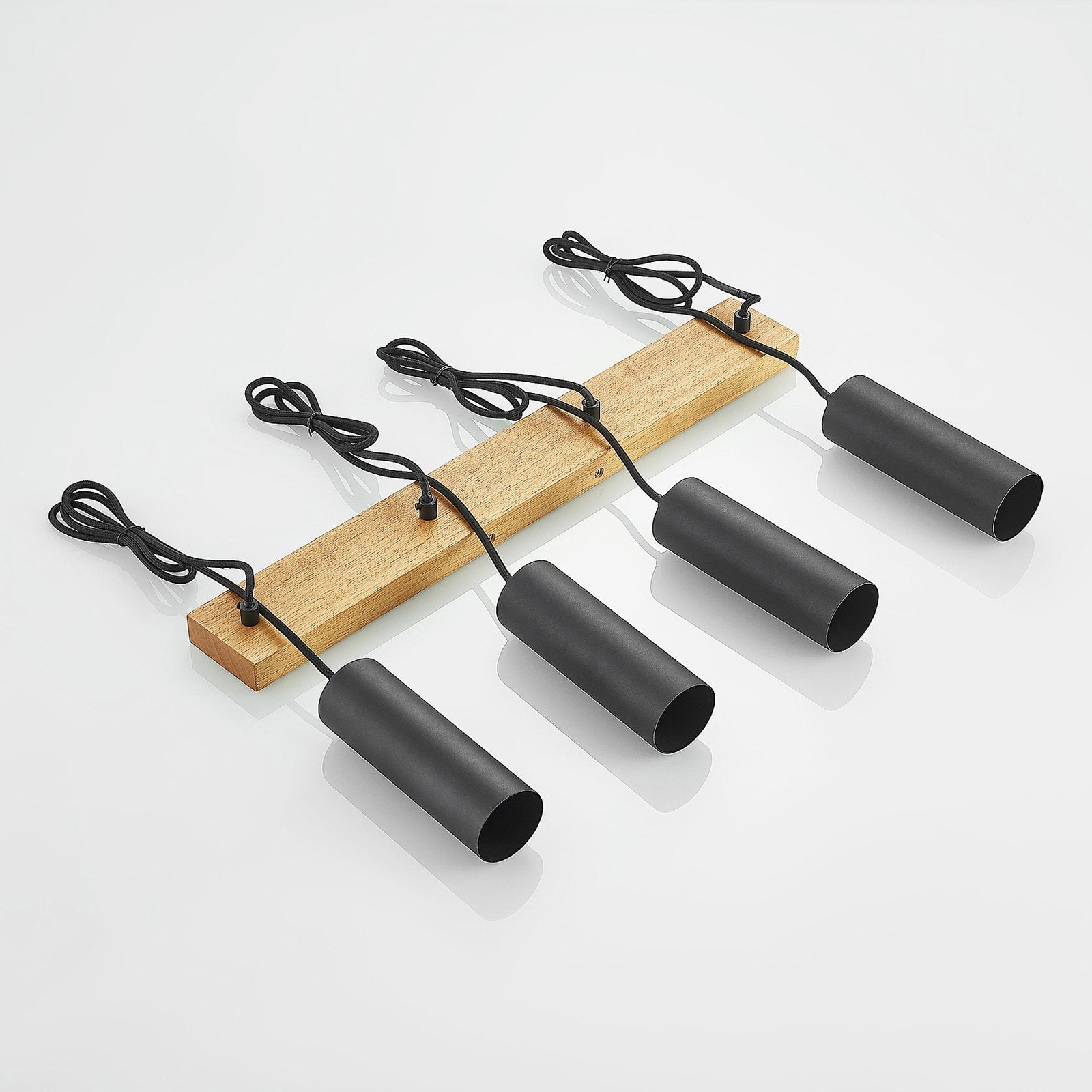 Lindby Maniva Pendelleuchte Deckenlampe Hängeleuchte Lampe Leuchte GU10 Holz - 4251911711738