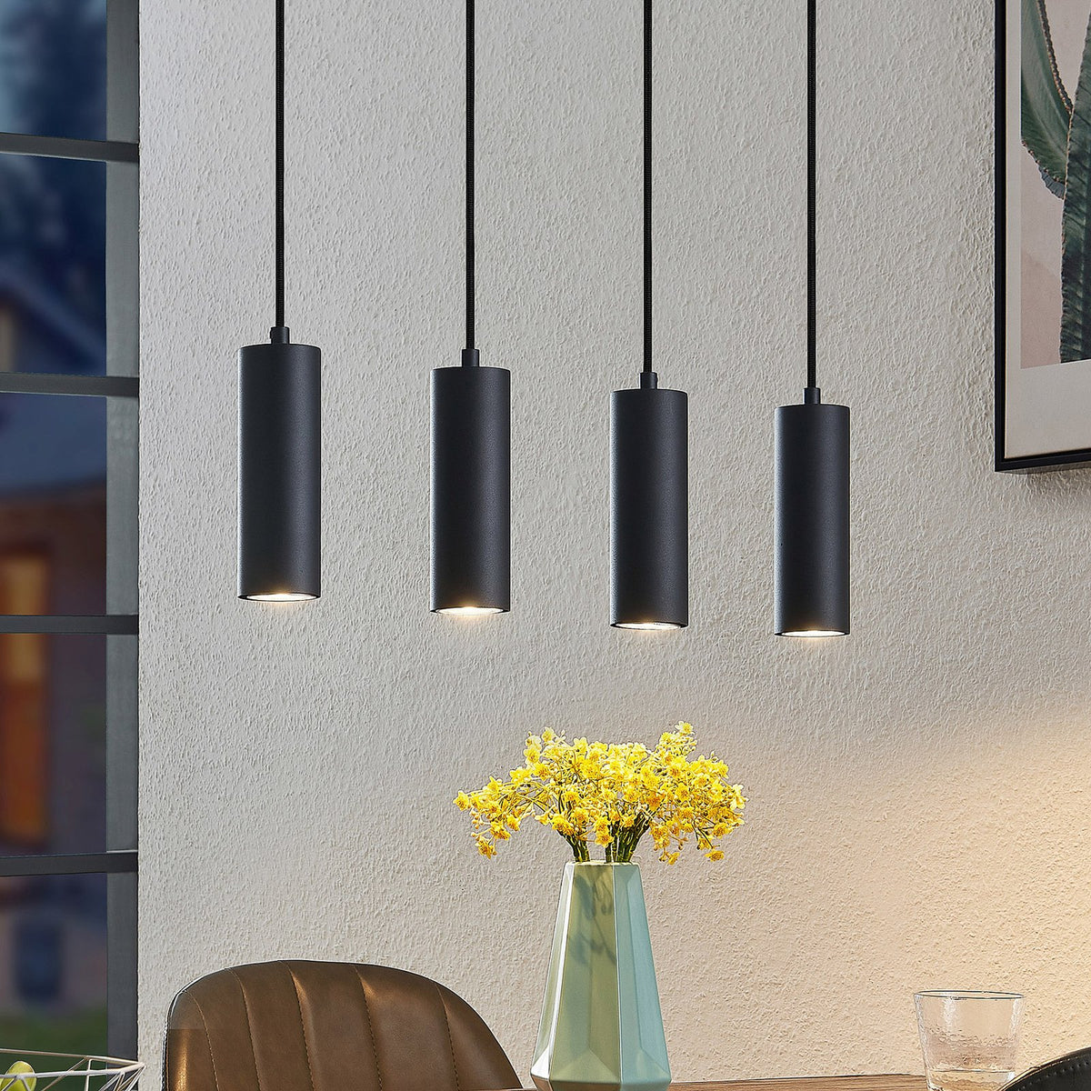 Lindby Maniva Pendelleuchte Deckenlampe Hängeleuchte Lampe Leuchte GU10 Holz - 4251911711738