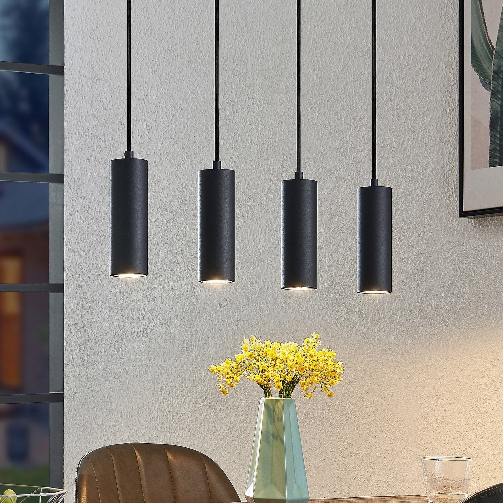 Lindby Maniva Pendelleuchte Deckenlampe Hängeleuchte Lampe Leuchte GU10 Holz - 4251911711738