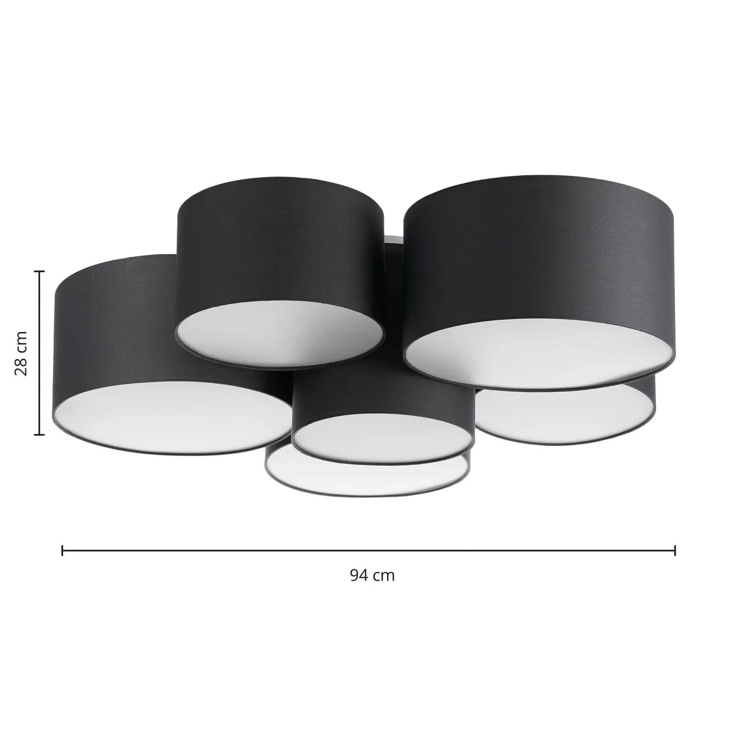 B-Ware Lindby Deckenleuchte Lampe Maureka Textil Dunkelgrau Wohnzimmer Schlafzimmer522