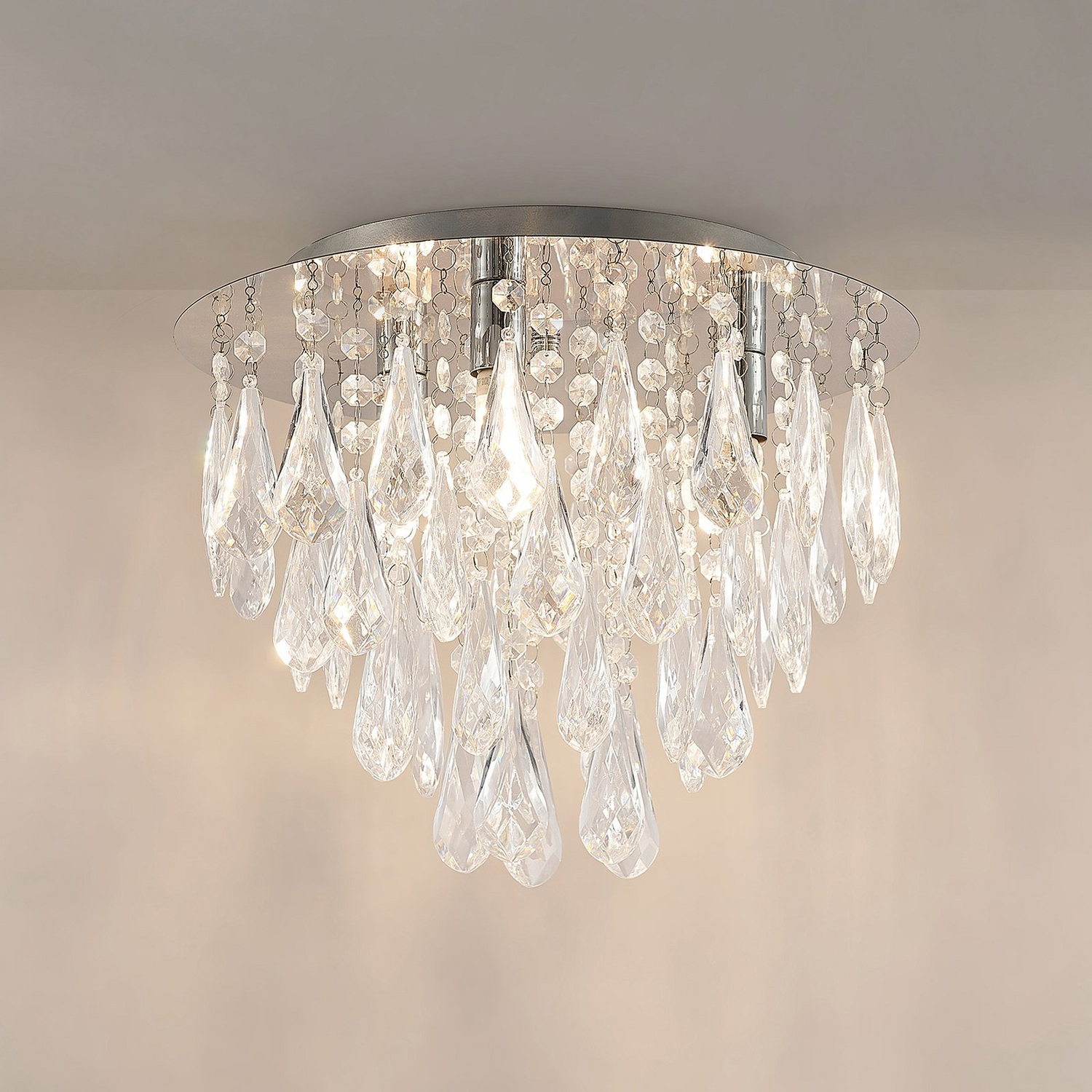 Lindby Mavinus Deckenlampe Wohnzimmerleuchte Deckenlampe Kronleuchter G9 Chrom B-Ware - 4251096590340