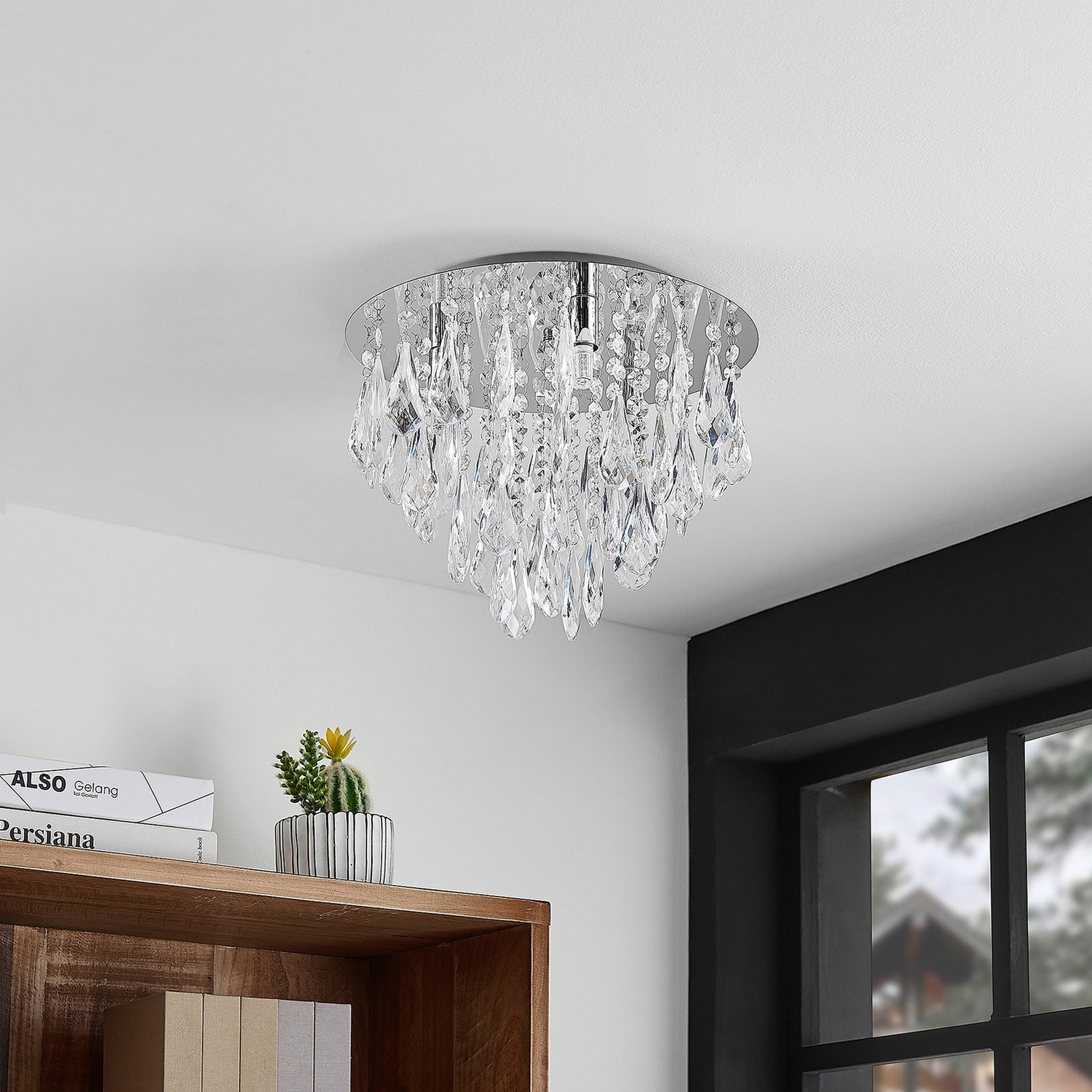 Lindby Mavinus Deckenlampe Wohnzimmerleuchte Deckenlampe Kronleuchter G9 Chrom B-Ware - 4251096590340