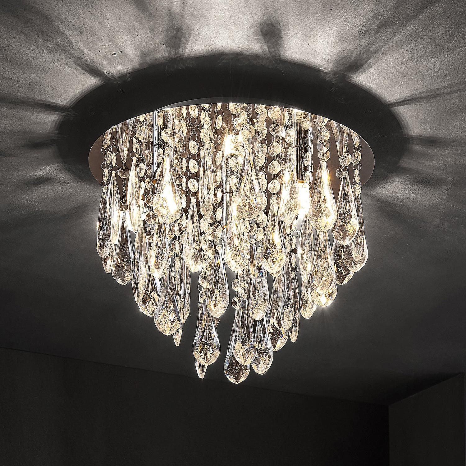 Lindby Mavinus Deckenlampe Wohnzimmerleuchte Deckenlampe Kronleuchter G9 Chrom B-Ware - 4251096590340
