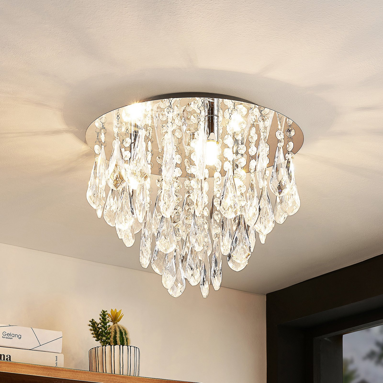 Lindby Mavinus Deckenlampe Wohnzimmerleuchte Deckenlampe Kronleuchter G9 Chrom B-Ware - 4251096590340