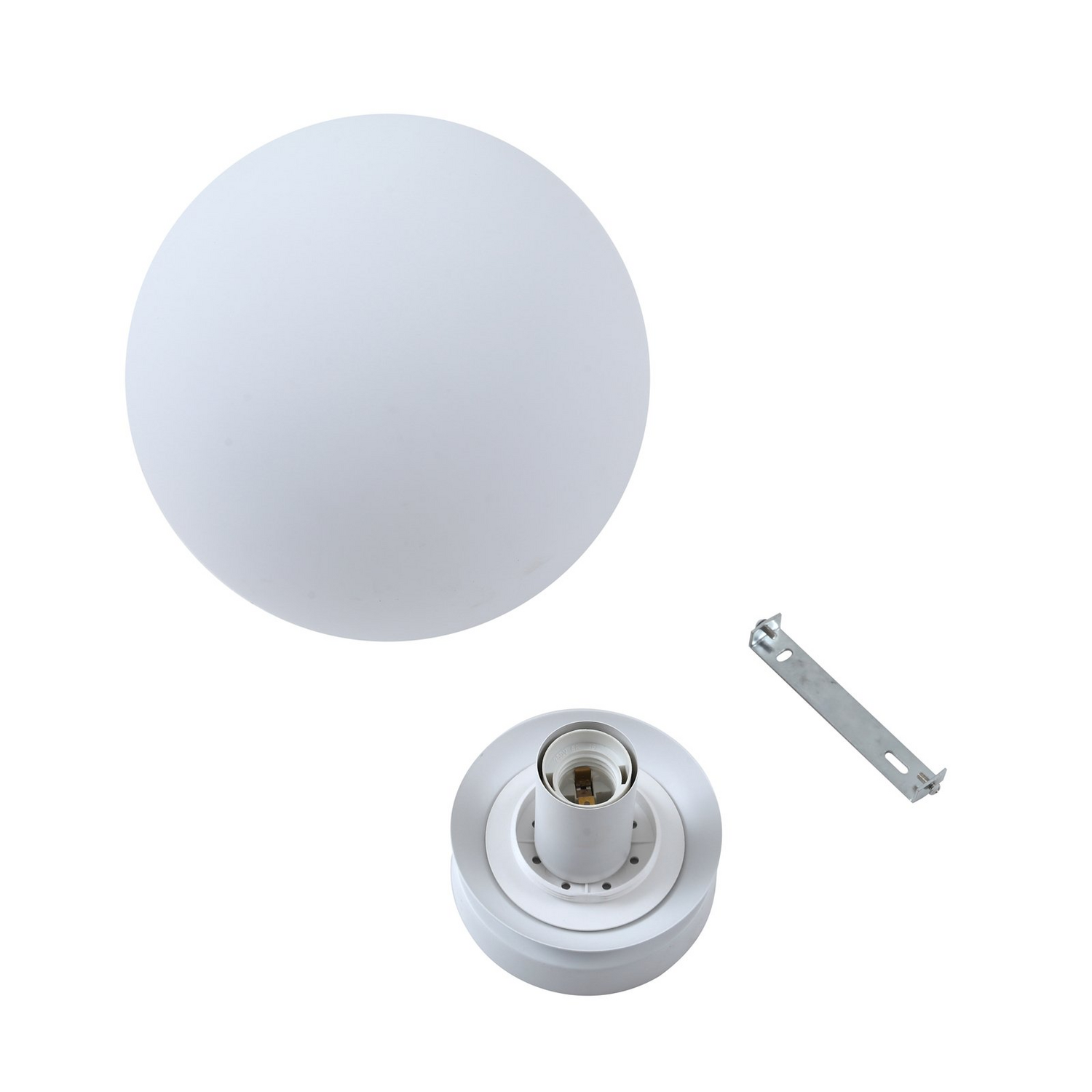 B-Ware Lindby Meriala Deckenlampe Deckenlampe Lampe Leuchte Glaslampe Weiß ø 25cm E27 - 4251096585995