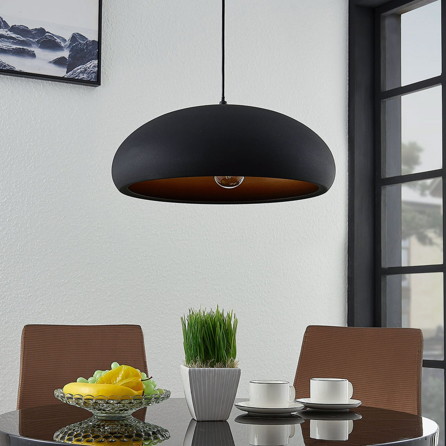 B-Ware Lindby Metall Pendelleuchte Gerwina Deckenlampe Hängeleuchte Wohnzimmerleuchte