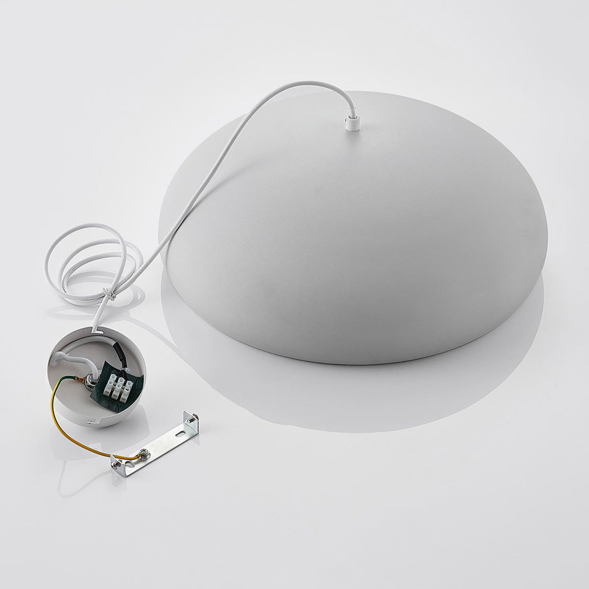 Lindby Metall-Pendelleuchte Gerwina Hängeleuchte Deckenlampe Lampe weiß-gold - 4251096560640