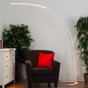 B-Ware Bogenstehleuchte Standlampe Lindby Led Leuchte Danua Weiß Metall Wohnzimmerla831