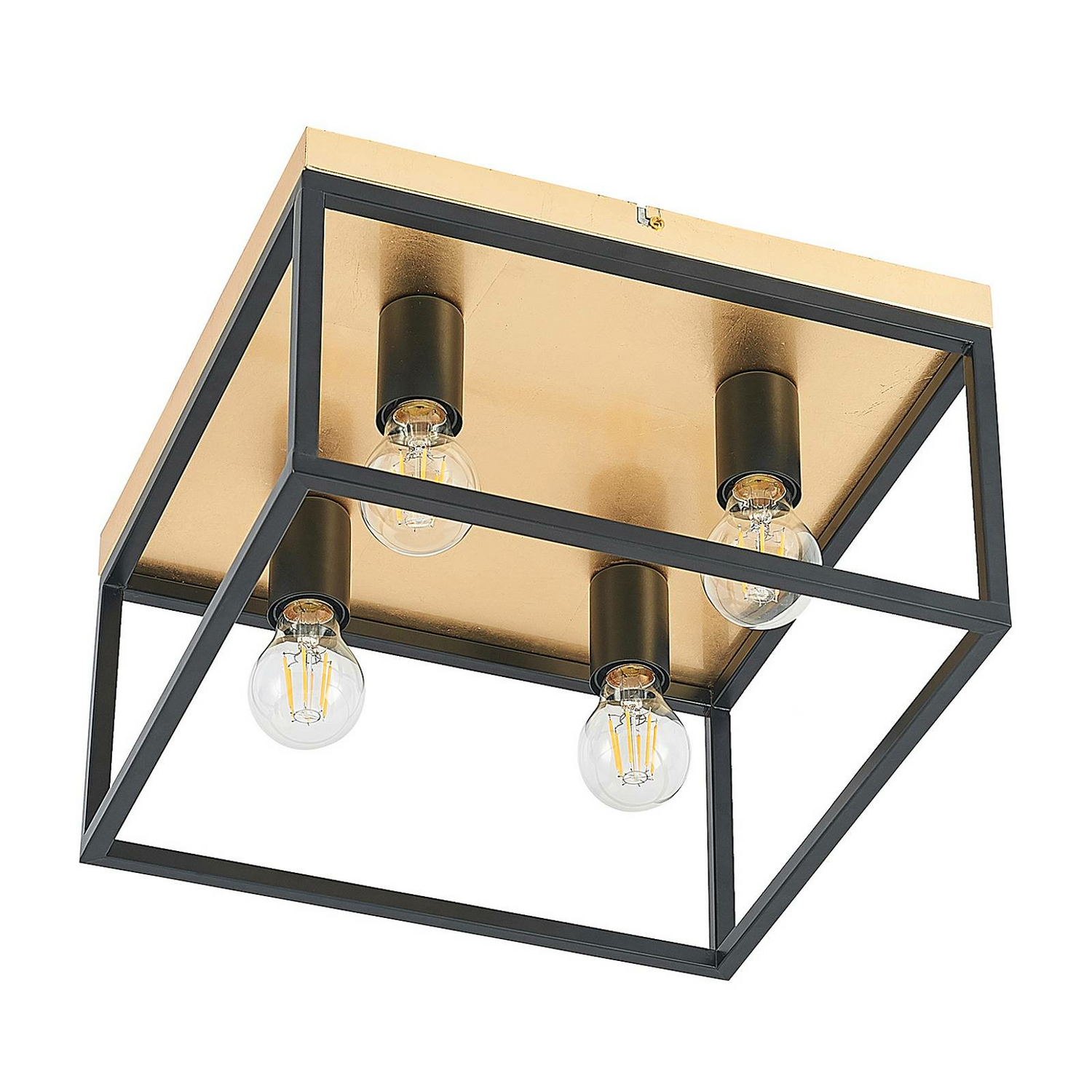 B-Ware Lindby Miravi Deckenlampe Deckenlampe Lampe Leuchte 4 Flammig E27 Gold Schwarz - 4251911713961