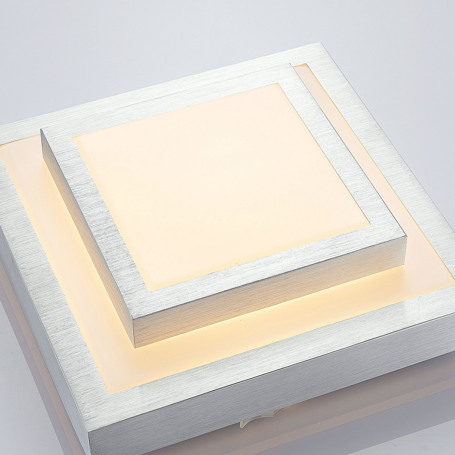 Lindby Mirco Led Alu Deckenlampe Deckenleuchte Lampe Leuchte Eckig 37,5 Cm B-Ware - 4251096565621