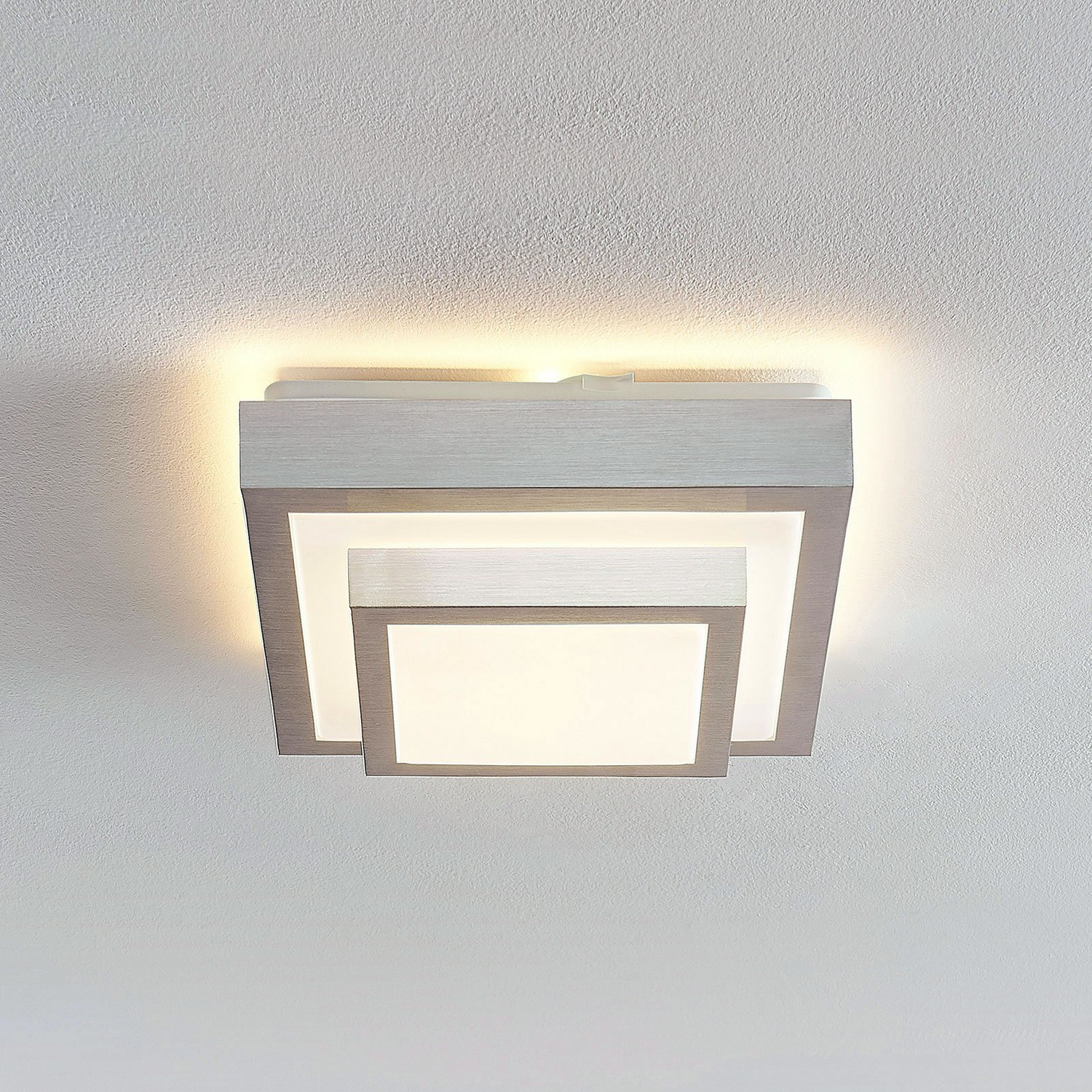 Lindby Mirco Led Alu Deckenlampe Deckenleuchte Lampe Leuchte Eckig 37,5 Cm B-Ware - 4251096565621