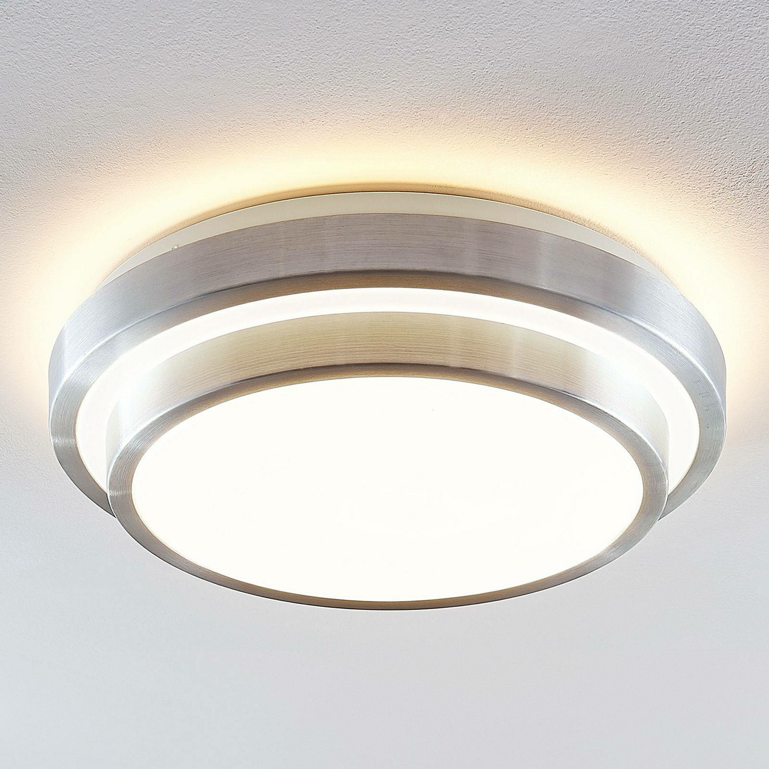 B-Ware Lindby Naima Led Alu Deckenlampe Deckenlampe Deckenlicht Leuchte Led Rund 41 Cm  - 4251096565768