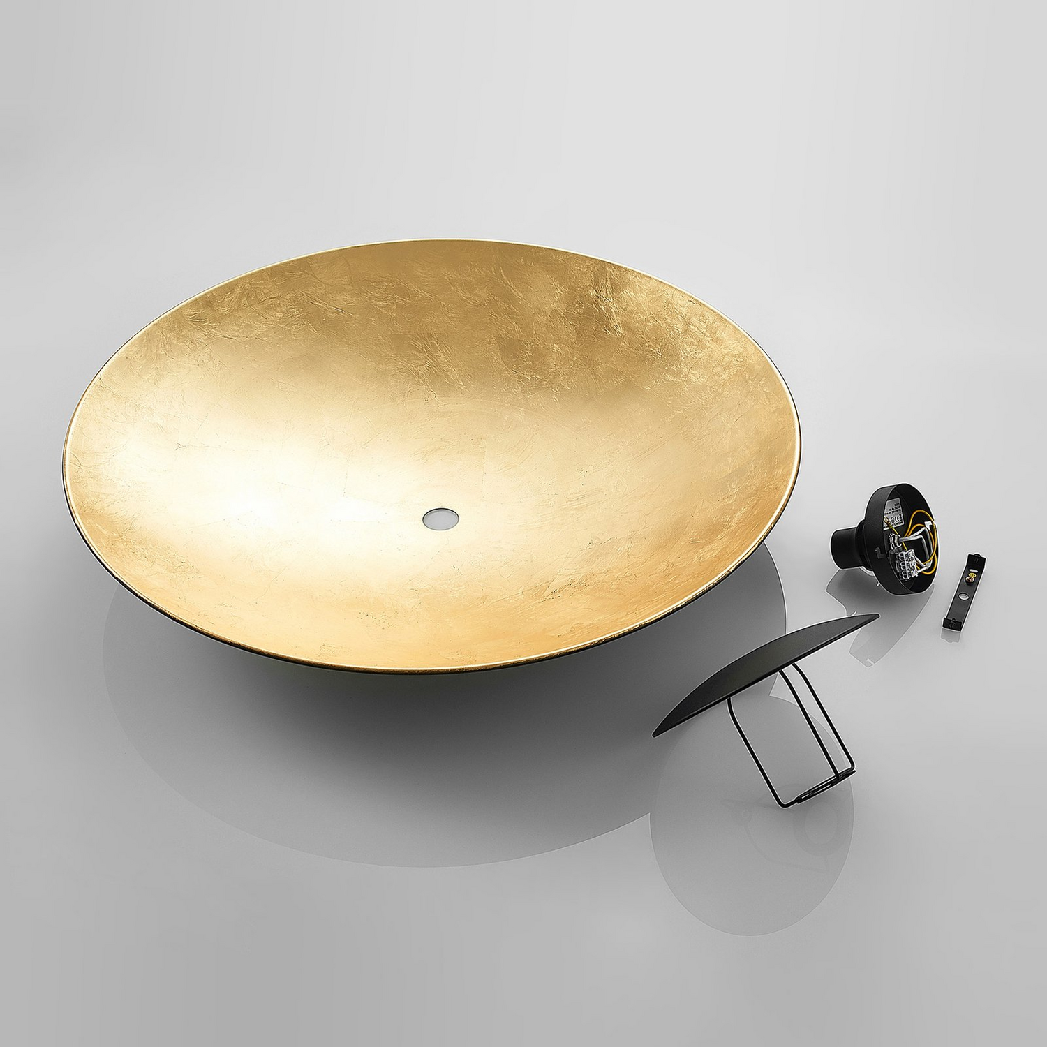 B-Ware Lindby Narisara Deckenlampe Deckenleuchte Schwarz Gold ø80cm Siehe Text/Foto - 4251911713541