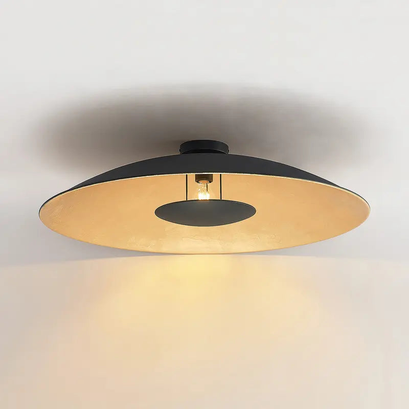 B-Ware Lindby Narisara Deckenlampe Deckenleuchte Lampe Leuchte 60 W Schwarz Gold ø 80310