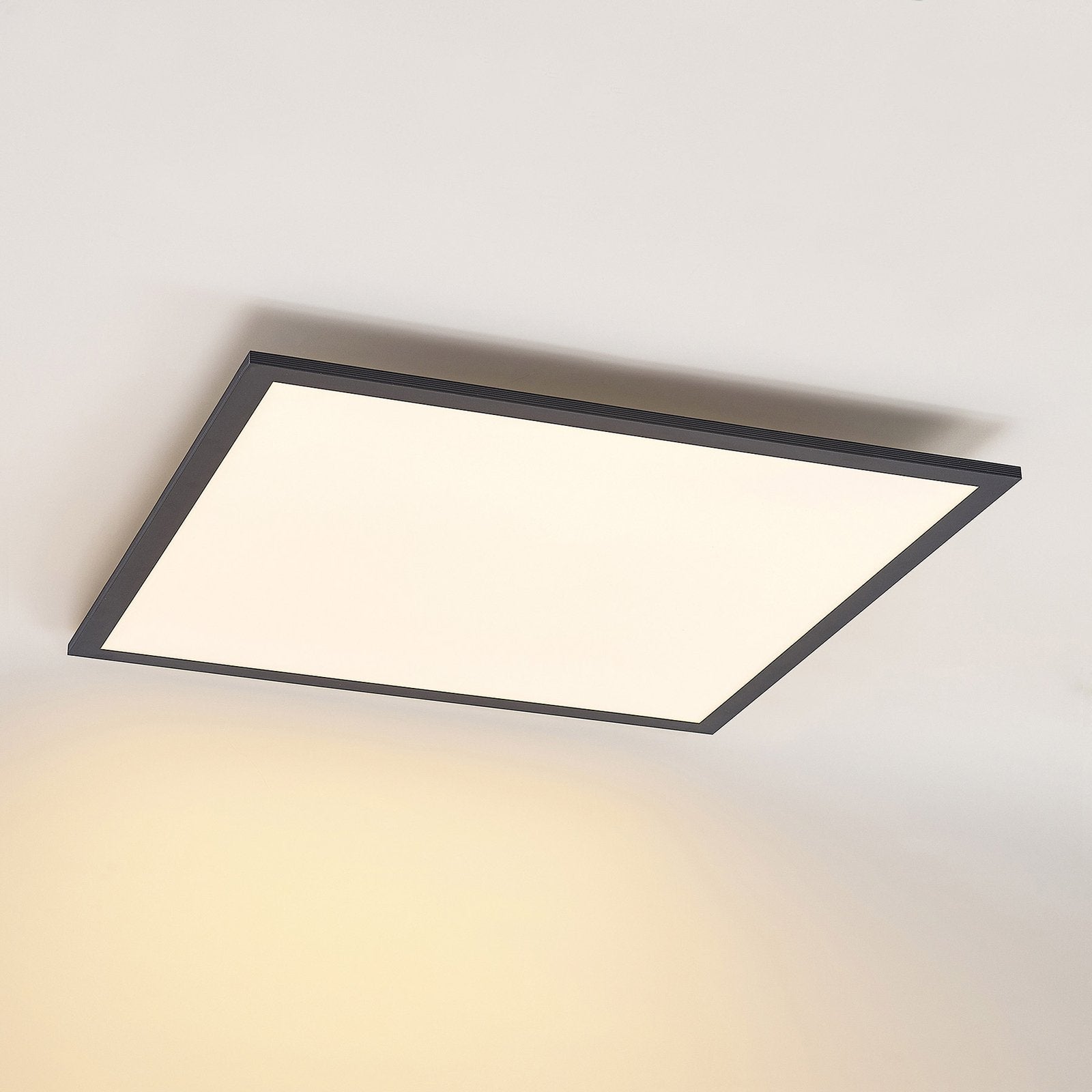 Lindby Deckenleuchte Deckenlampe LED Panel Schwarz Nelios Aluminium Kunststoff - 4251911739206