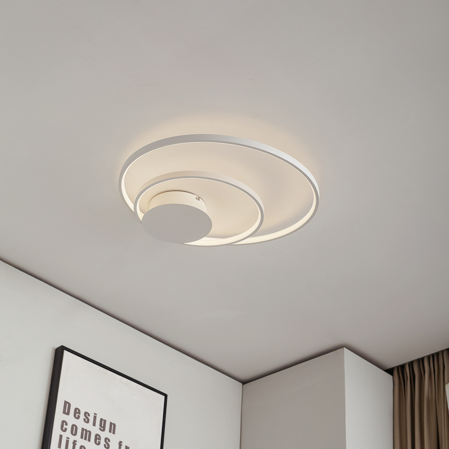 B-Ware Lindby Deckenleuchte Lampe Led Rund Weiß Matt Nerwin Aluminium Dimmbar346 - 4251096574029