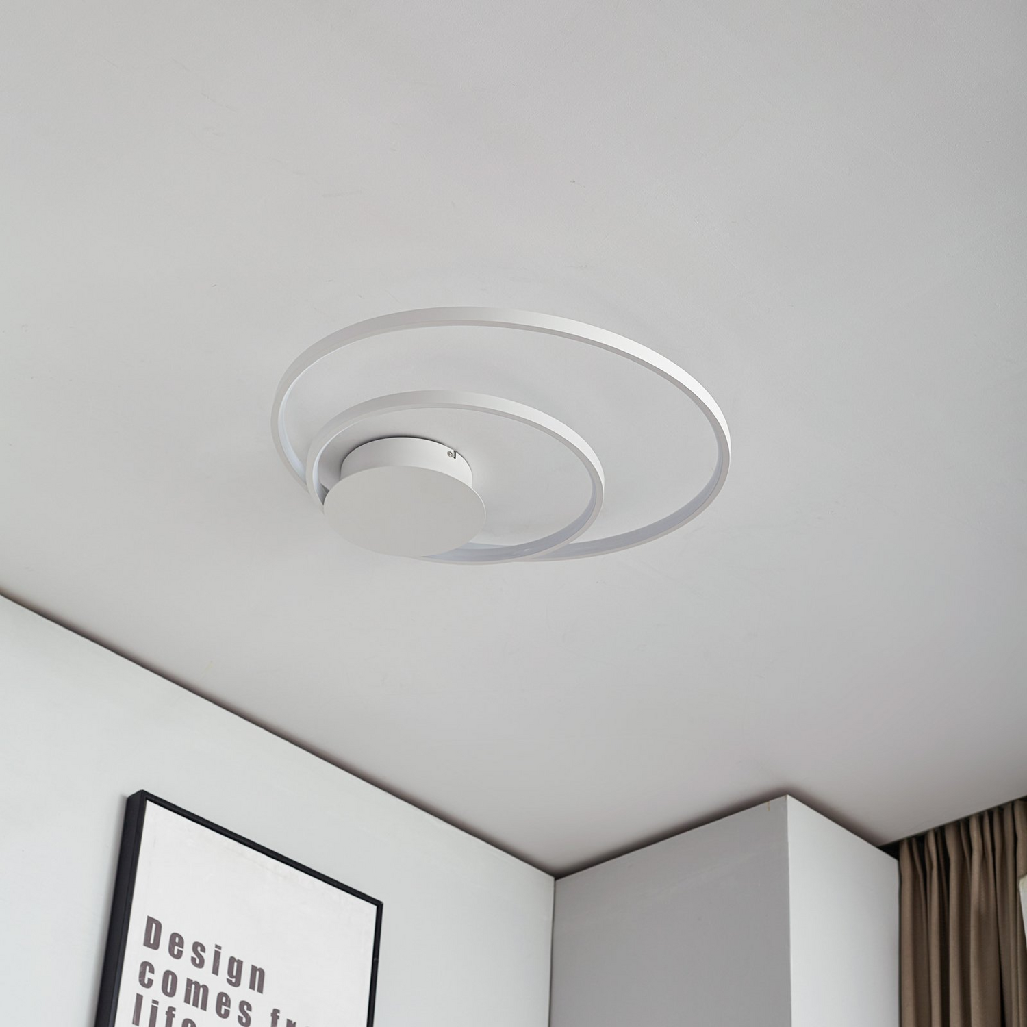 B-Ware Lindby Deckenleuchte Lampe Led Rund Weiß Matt Nerwin Aluminium Dimmbar346 - 4251096574029