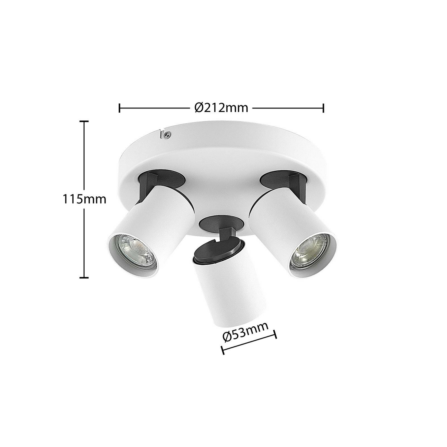 B-Ware Lindby Ninette Deckenrondell Deckenlampe Deckenstrahler Weiß 3 Flammig Rund - 4251096590203