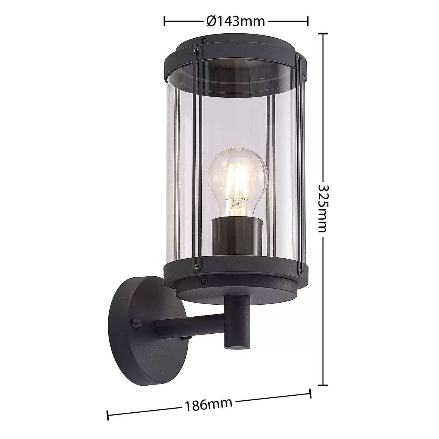 Lindby Ojali Außenwandleuchte Wandleuchte Wandlampe Lampe Leuchte Laterne Spot B-Ware - 4251911704051