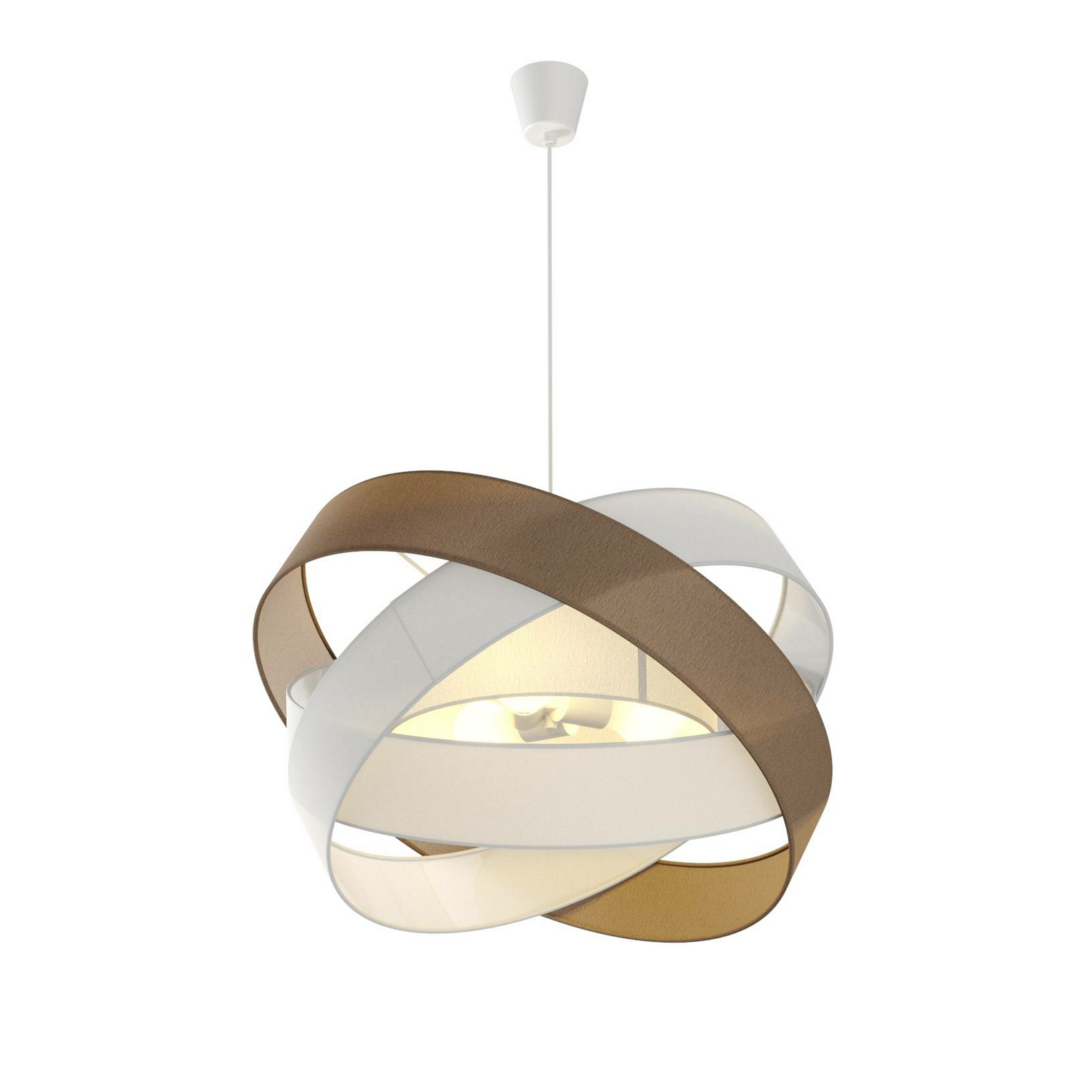 Suspension en tissu Lindby Simaria, lampe suspendue, douille E27