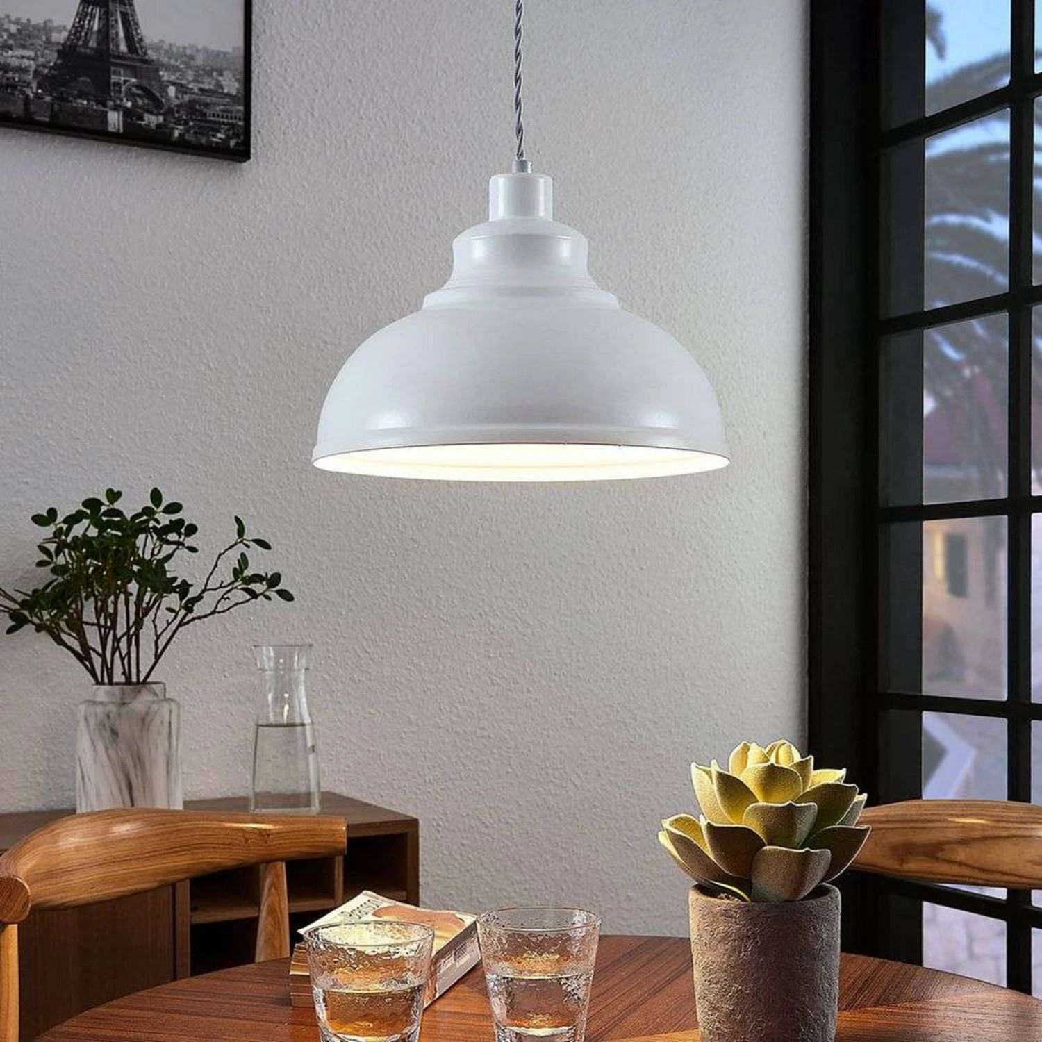 B-Ware Lindby Pendelleuchte Albertine Pendellampe Hängeleuchte Lampe Esszimmer 2 Stück  - 4251096557459