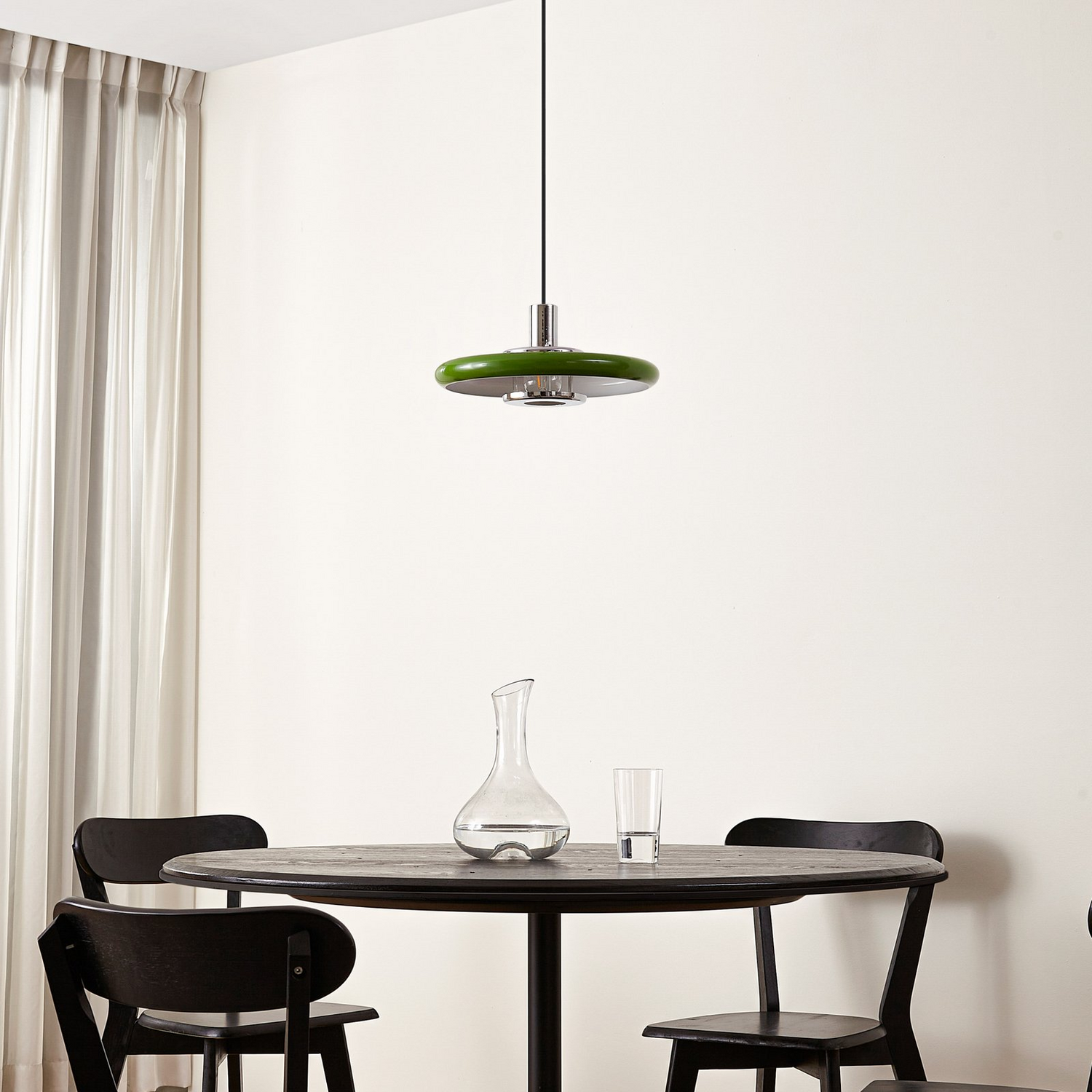B-Ware Lindby Pendelleuchte Branford Hängeleuchte Retro Lampe ø 35 Cm Grün Metall E27