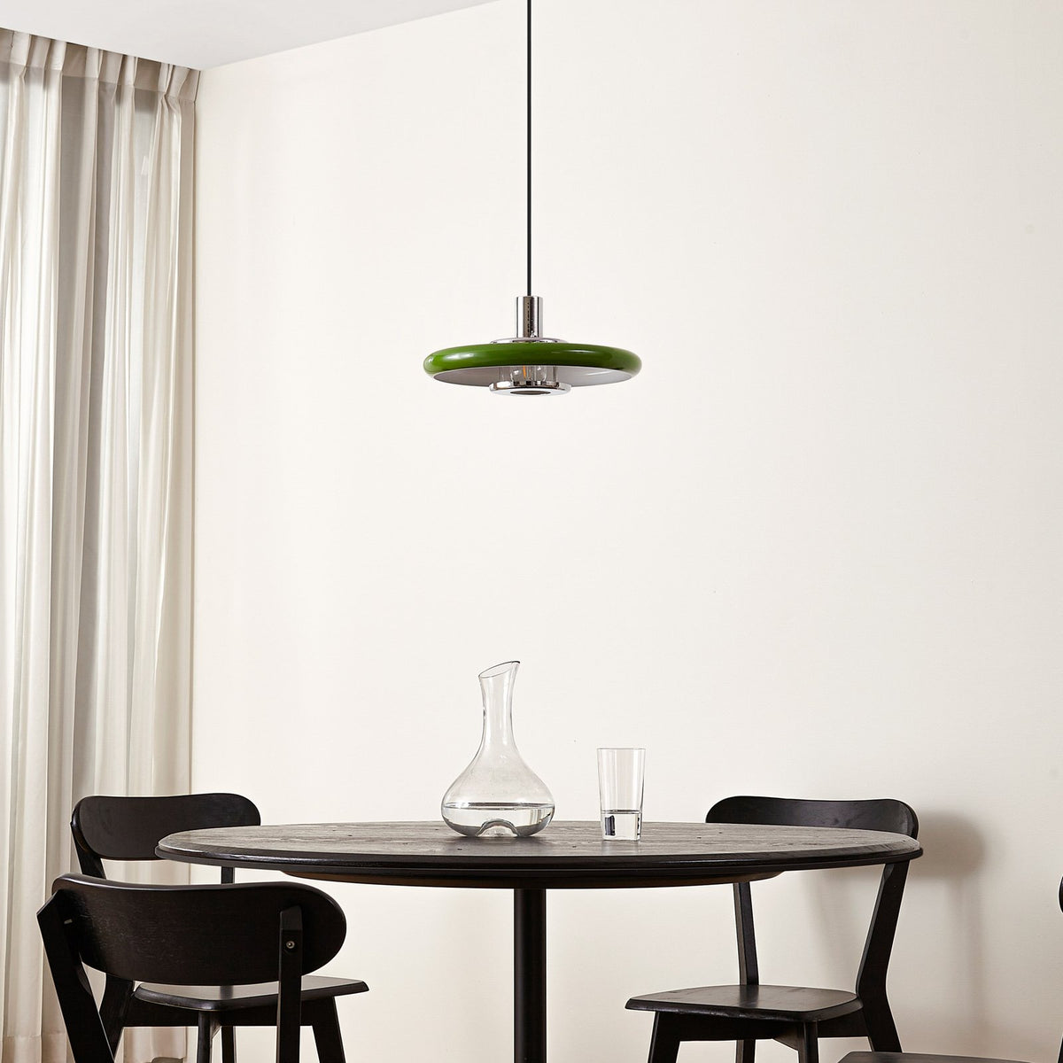 Lindby Pendelleuchte Branford Hängeleuchte Retro Lampe Ø 35 cm grün Metall E27 - 4255830903434