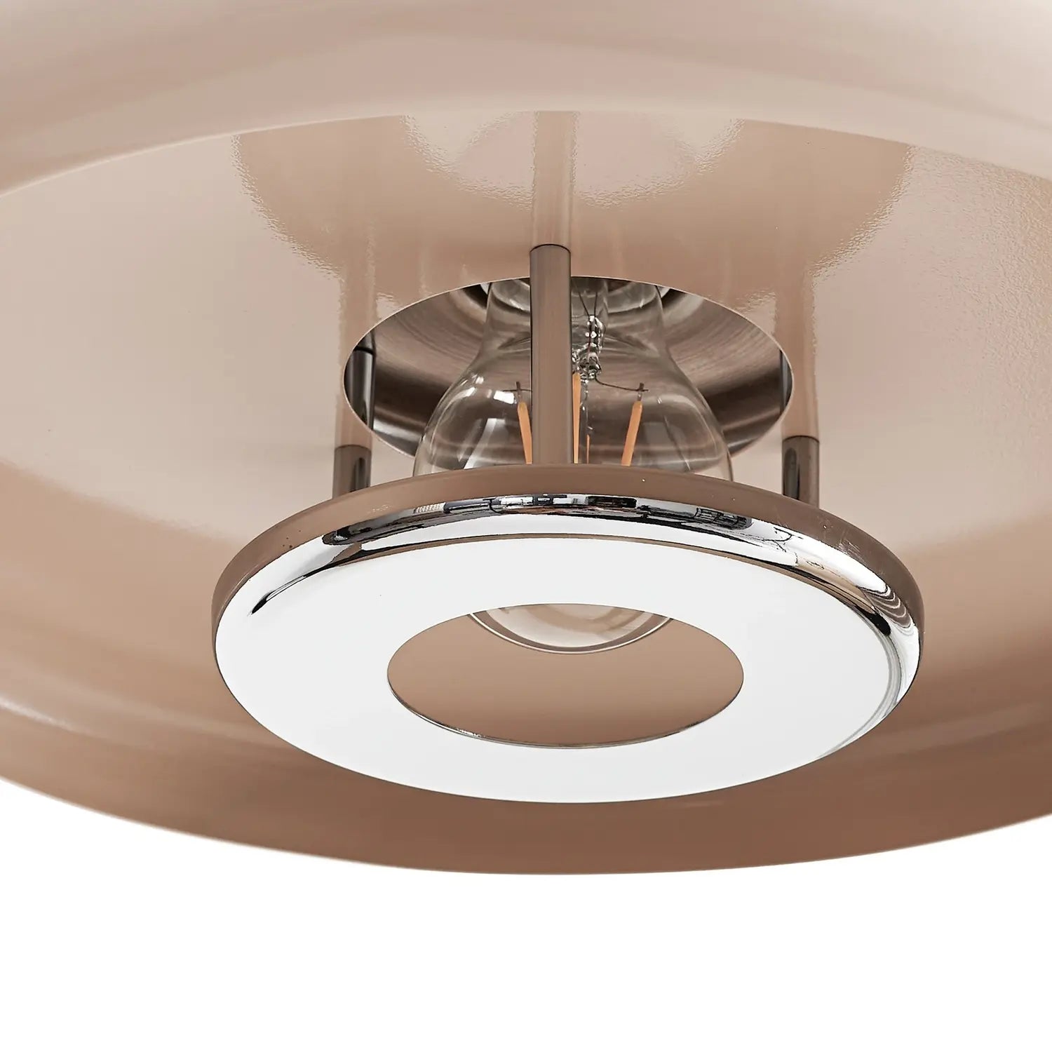 B-Ware Lindby Pendelleuchte Hängelampe Lampe Retro Led E27 Beige Metall 35 Cm