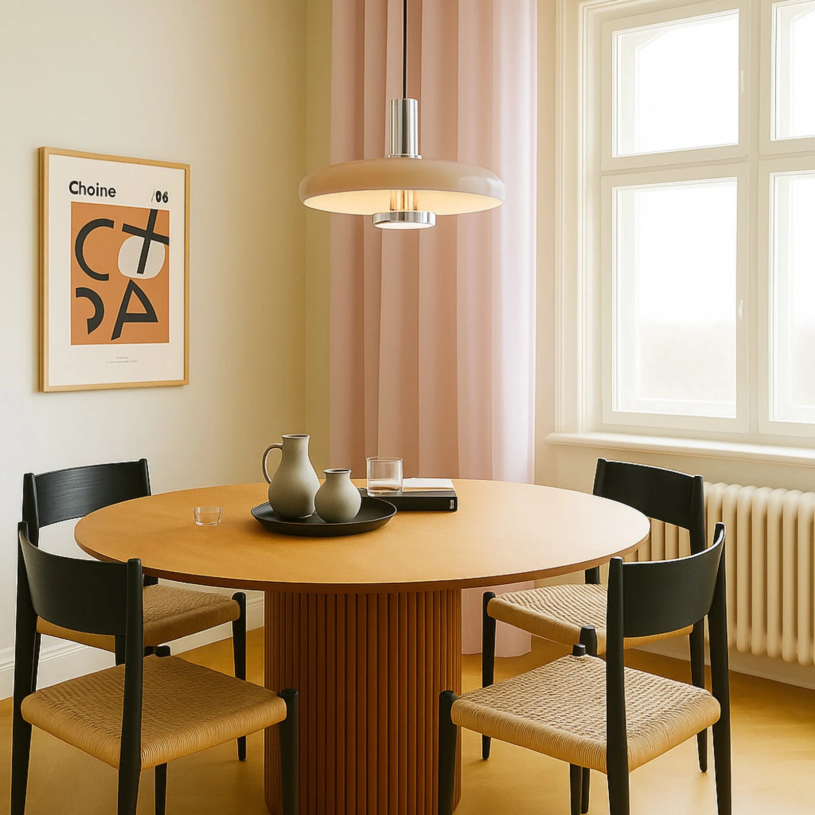 Lindby Pendelleuchte Hängelampe Lampe Retro LED E27 beige Metall 35 cm - 4255830903441