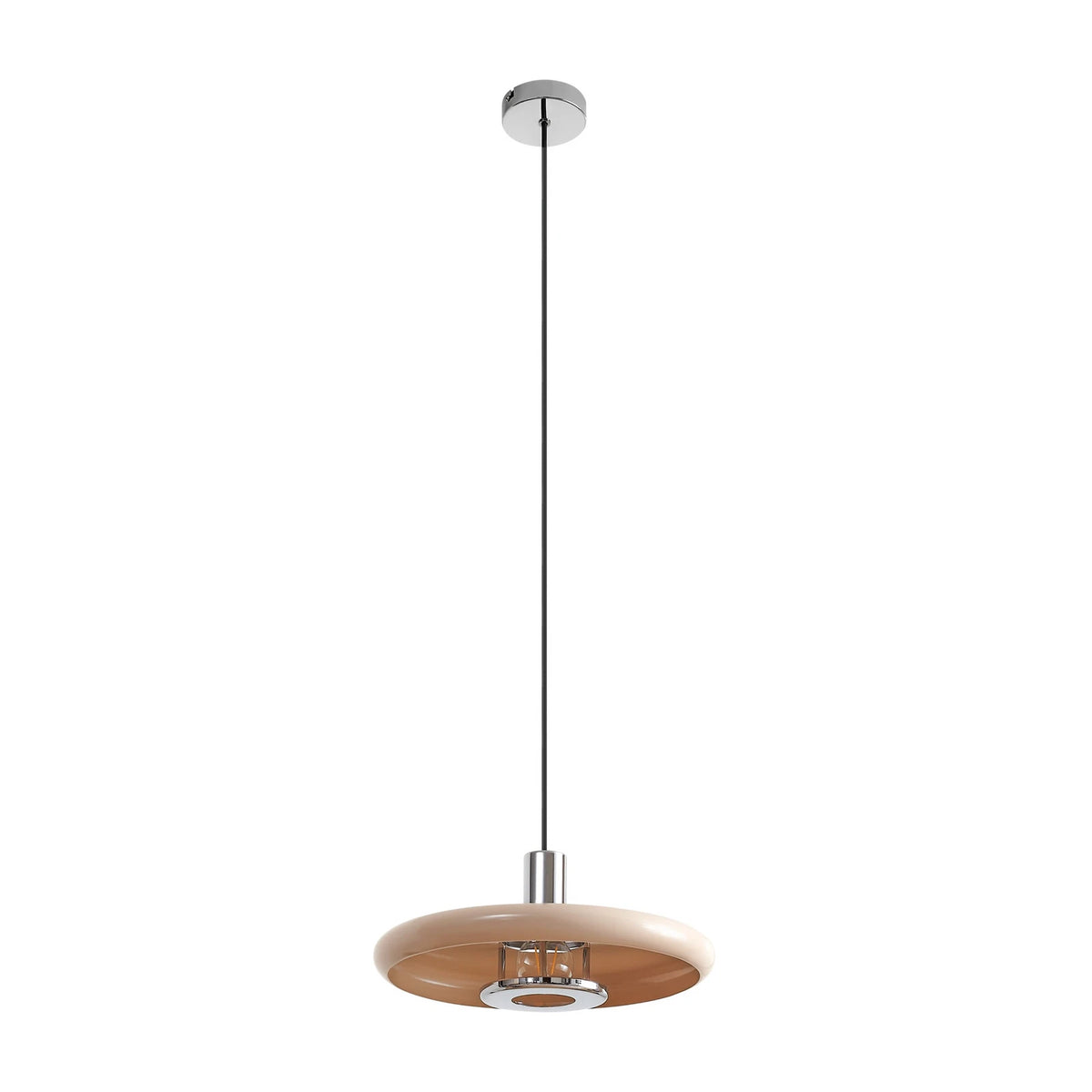 Lindby Pendelleuchte Hängelampe Lampe Retro LED E27 beige Metall 35 cm - 4255830903441