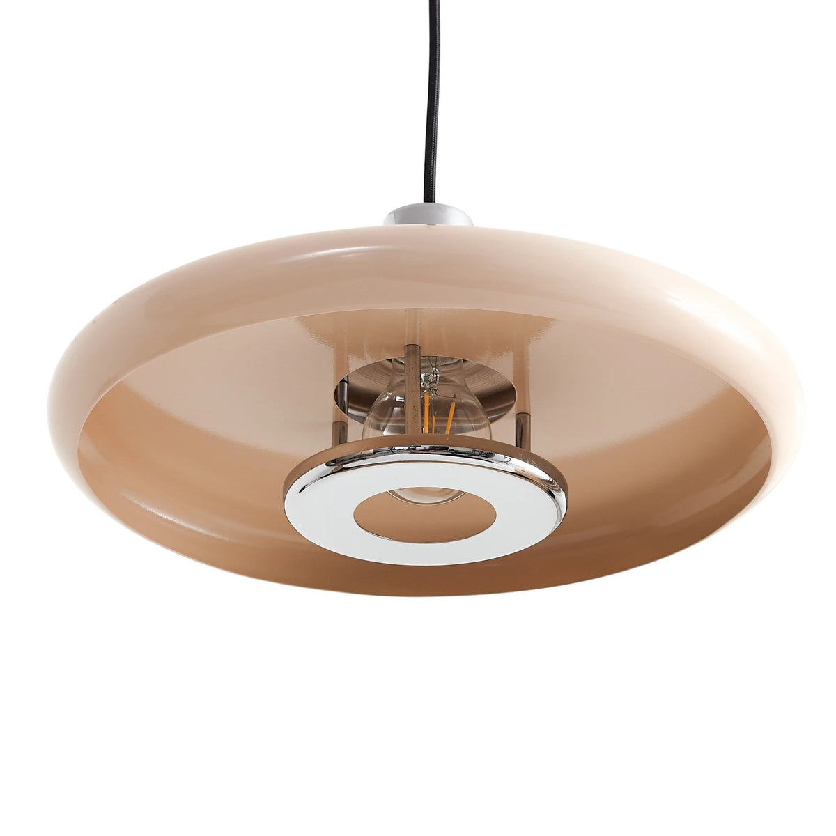 Lindby Pendelleuchte Hängelampe Lampe Retro LED E27 beige Metall 35 cm - 4255830903441