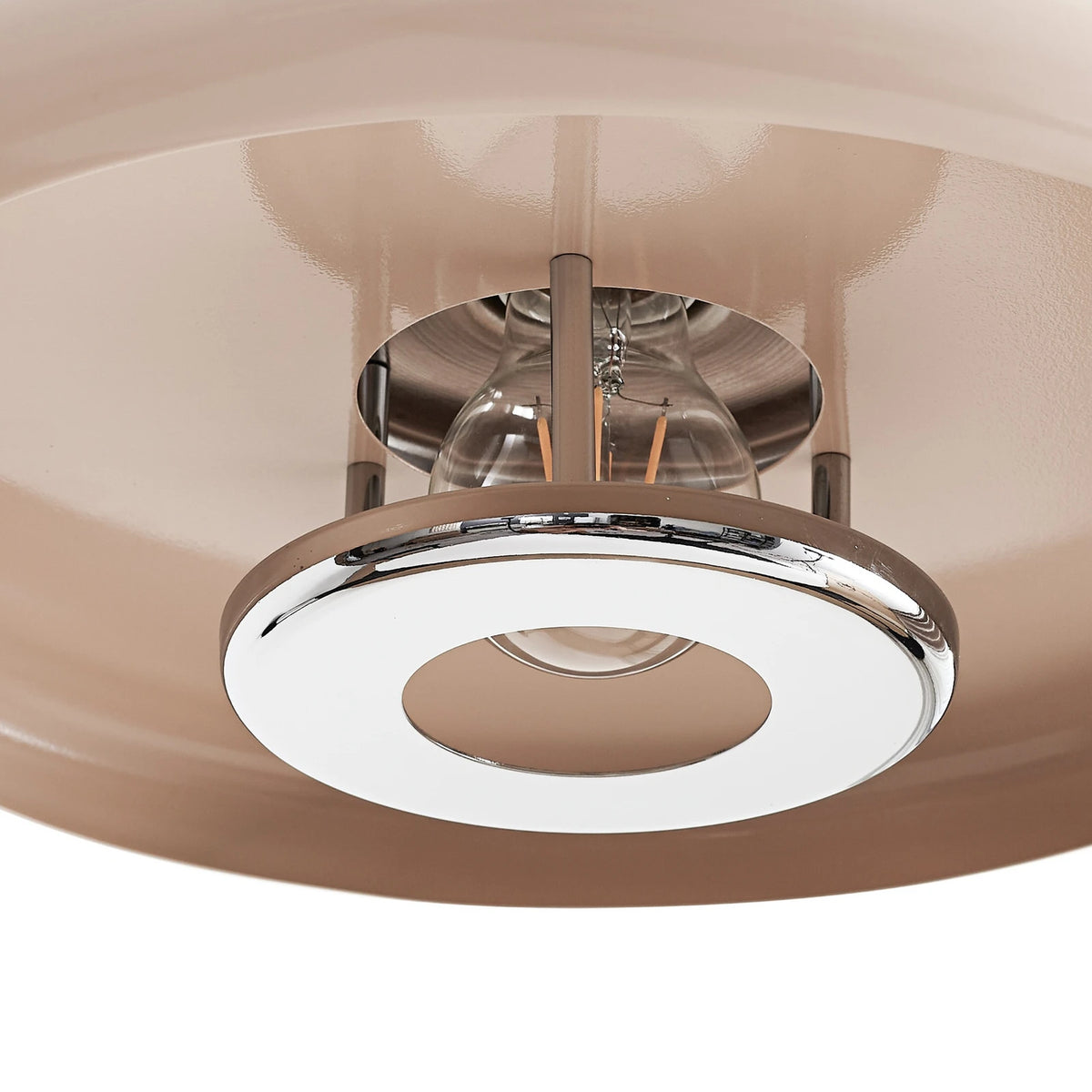 Lindby Pendelleuchte Hängelampe Lampe Retro LED E27 beige Metall 35 cm - 4255830903441