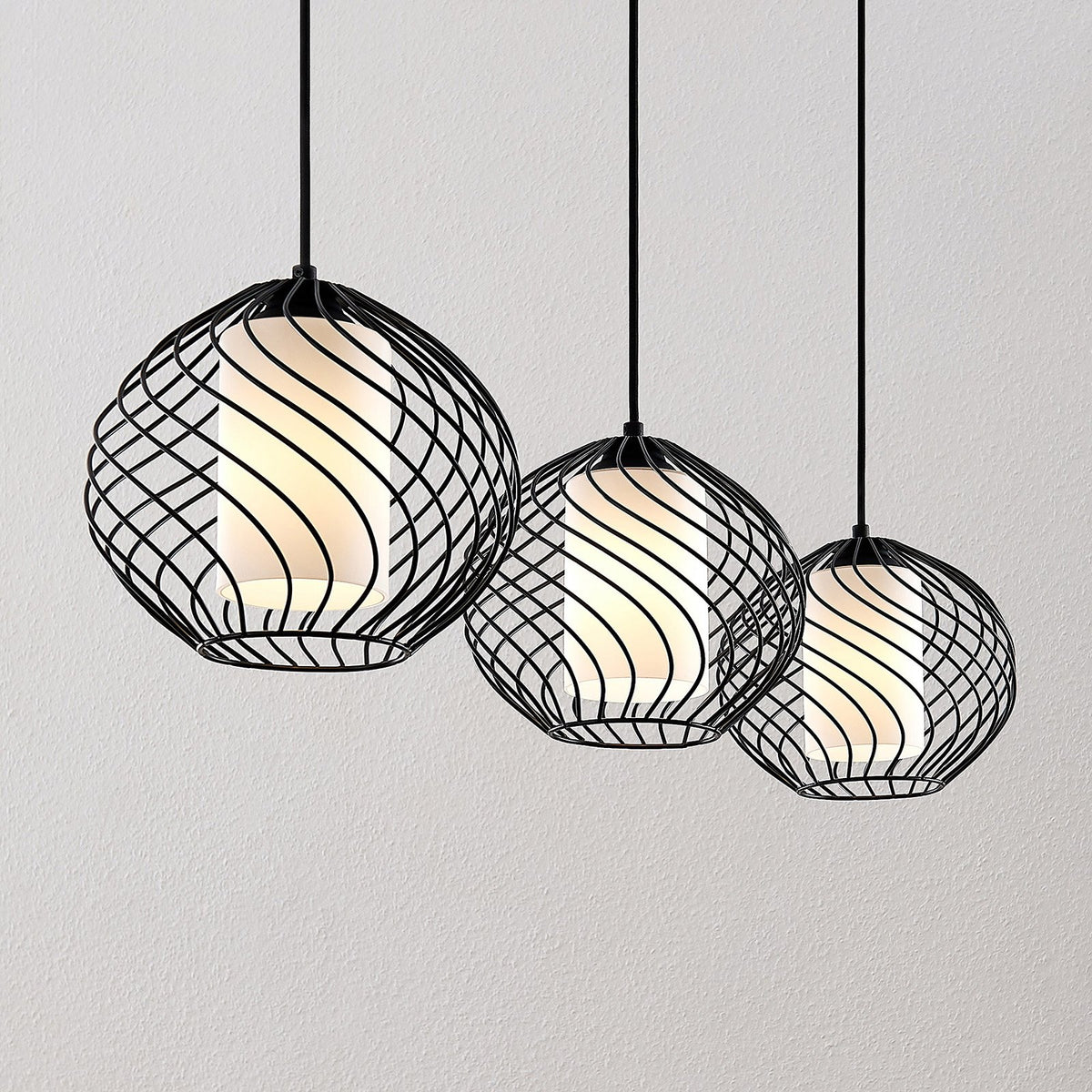 Lindby Cedrice Pendelleuchte Hängeleuchte Deckenlampe Lampe 3-flammig E27867 - 4251096569964
