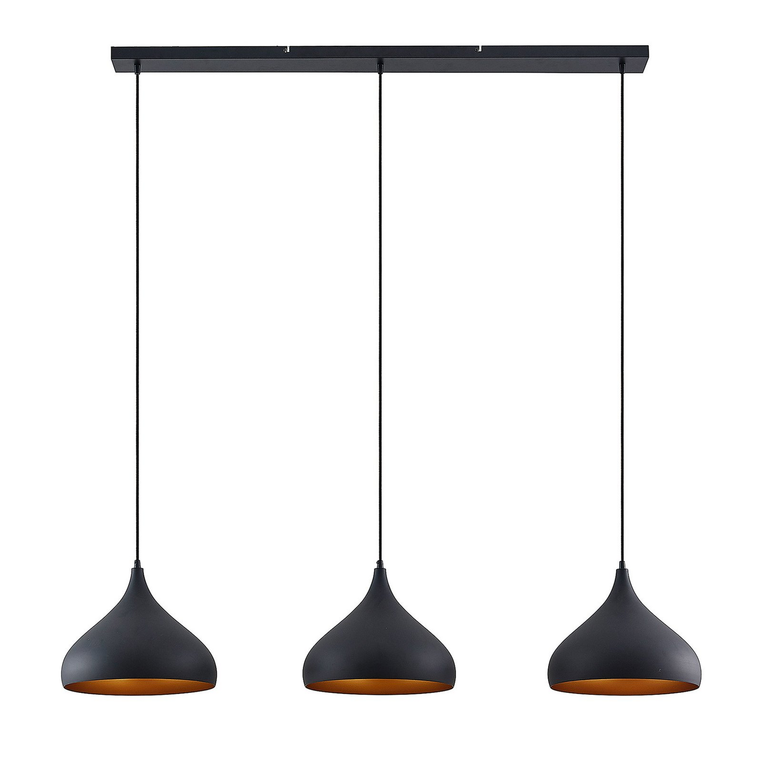 B-Ware Lindby Pendelleuchte Hängelampe Esstischleuchte Schwarz Metall 133cm 3flg53 - 4251911726633