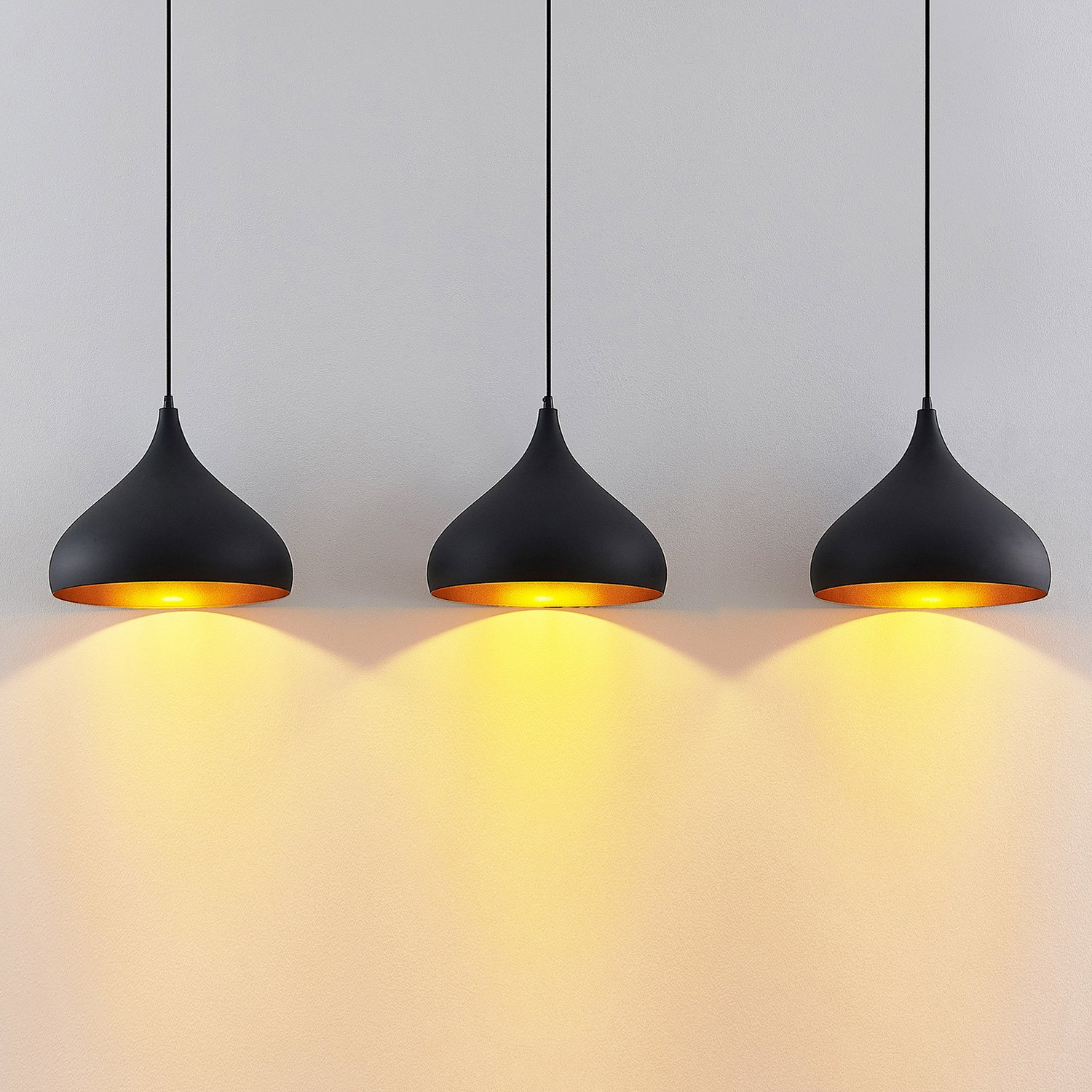 B-Ware Lindby Pendelleuchte Hängelampe Esstischleuchte Schwarz Metall 133cm 3flg53 - 4251911726633