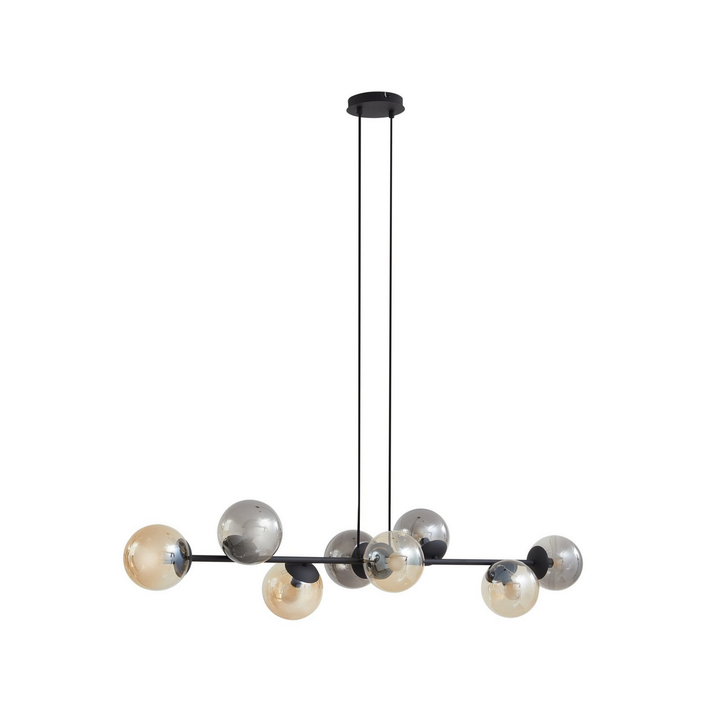 Lindby Pendelleuchte Isamer Leuchte 130cm Rauchgrau Amber Kugel Lampe Spot B-Ware - 4251911797756