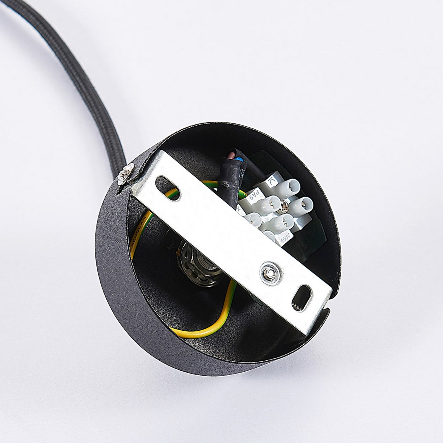 B-Ware Lindby Pendelleuchte Jasminka  Hängeleuchte Deckenlampe Schwarz Gold 1 Flammig
